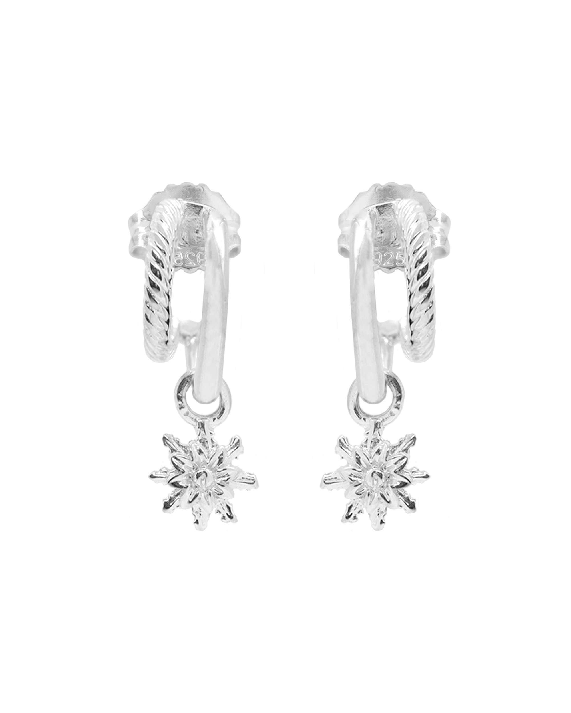 Pendientes de aro biarritz de plata - Eguzkilore - Plateado Plateado-1