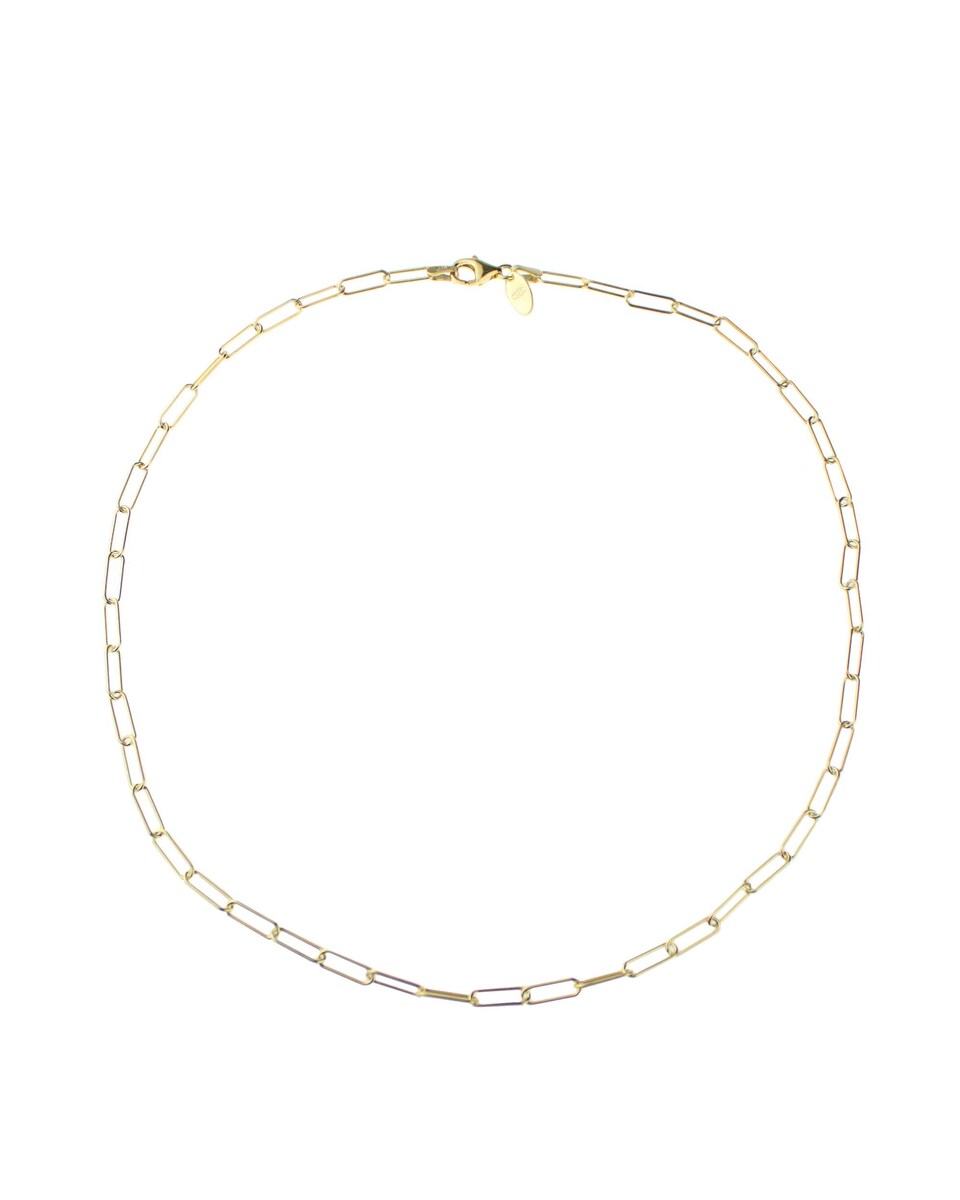Cadena Bayona plata dorada 45cm Oro-1