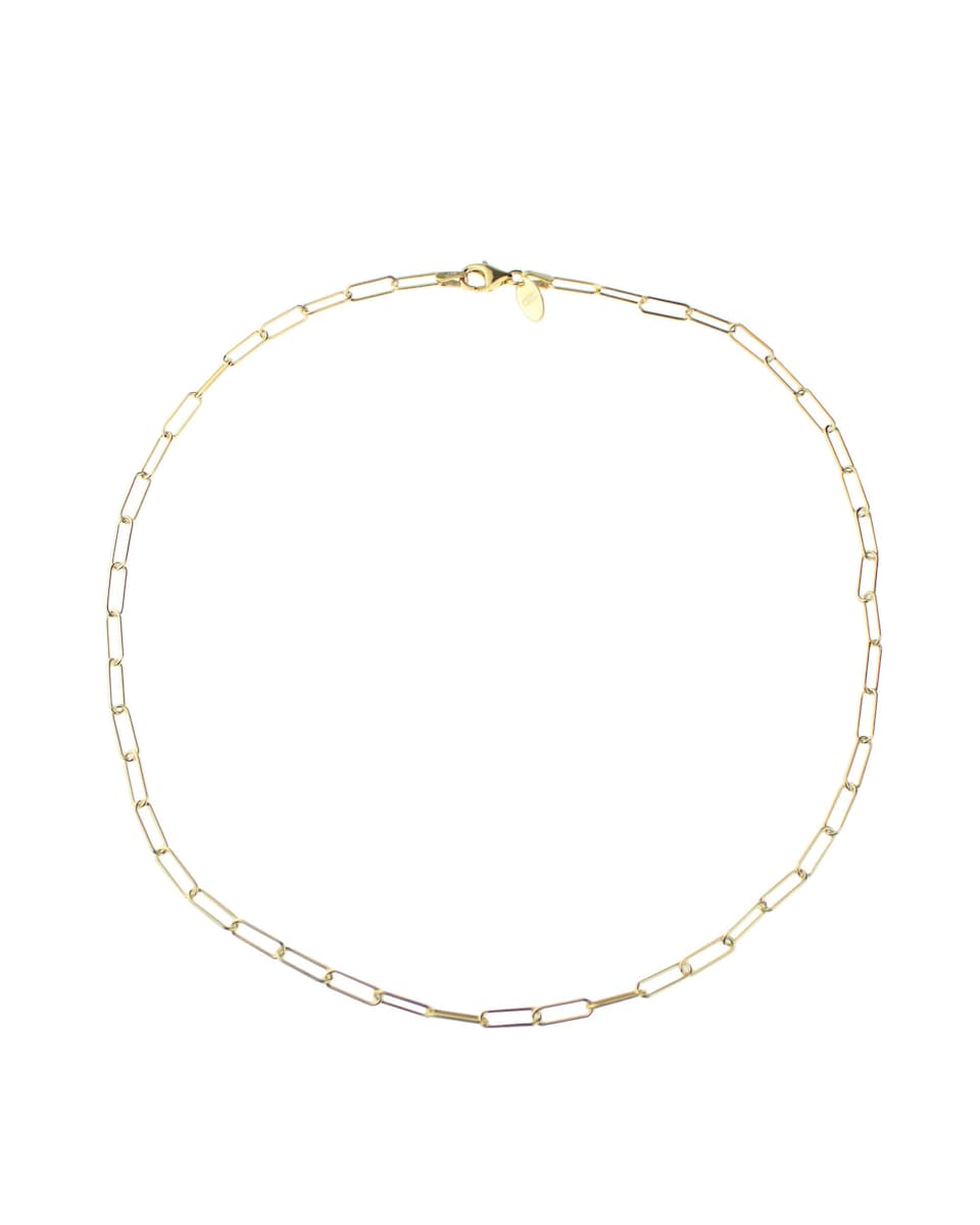 Cadena Bayona plata dorada 45cm Oro-1