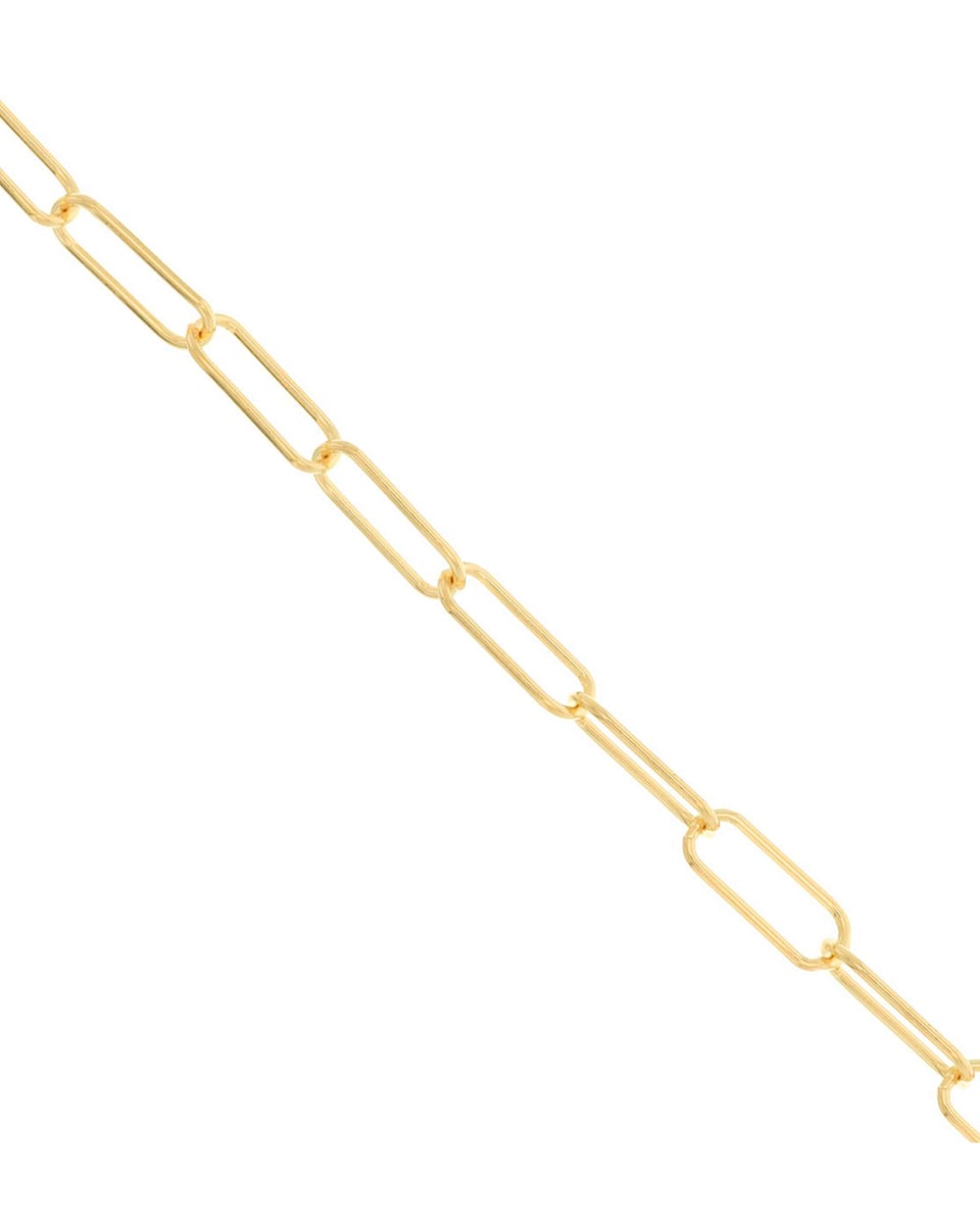 Cadena Bayona plata dorada 45cm Oro-2