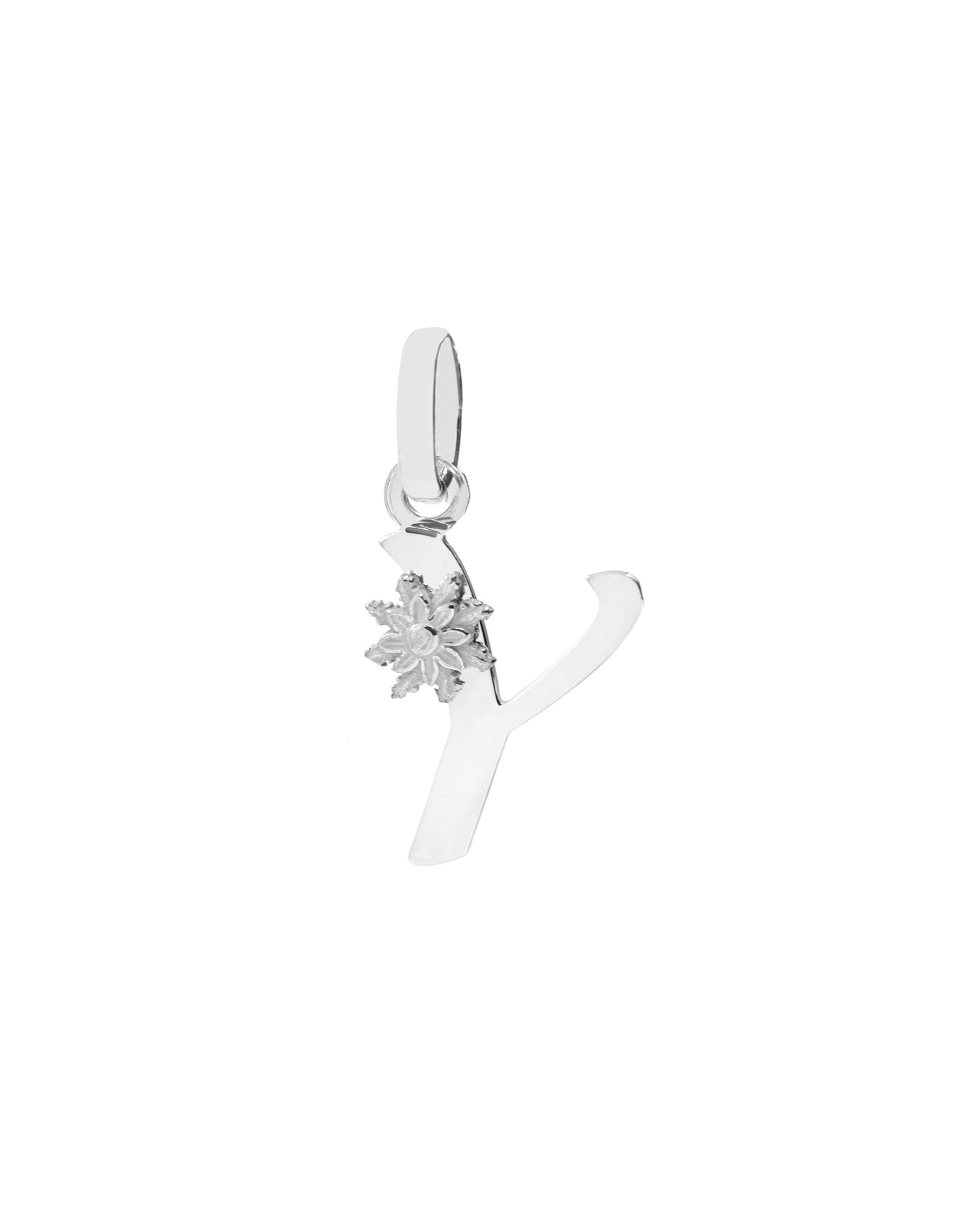 Imagen 0 de Colgante inicial "y" de plata 14mm Plateado