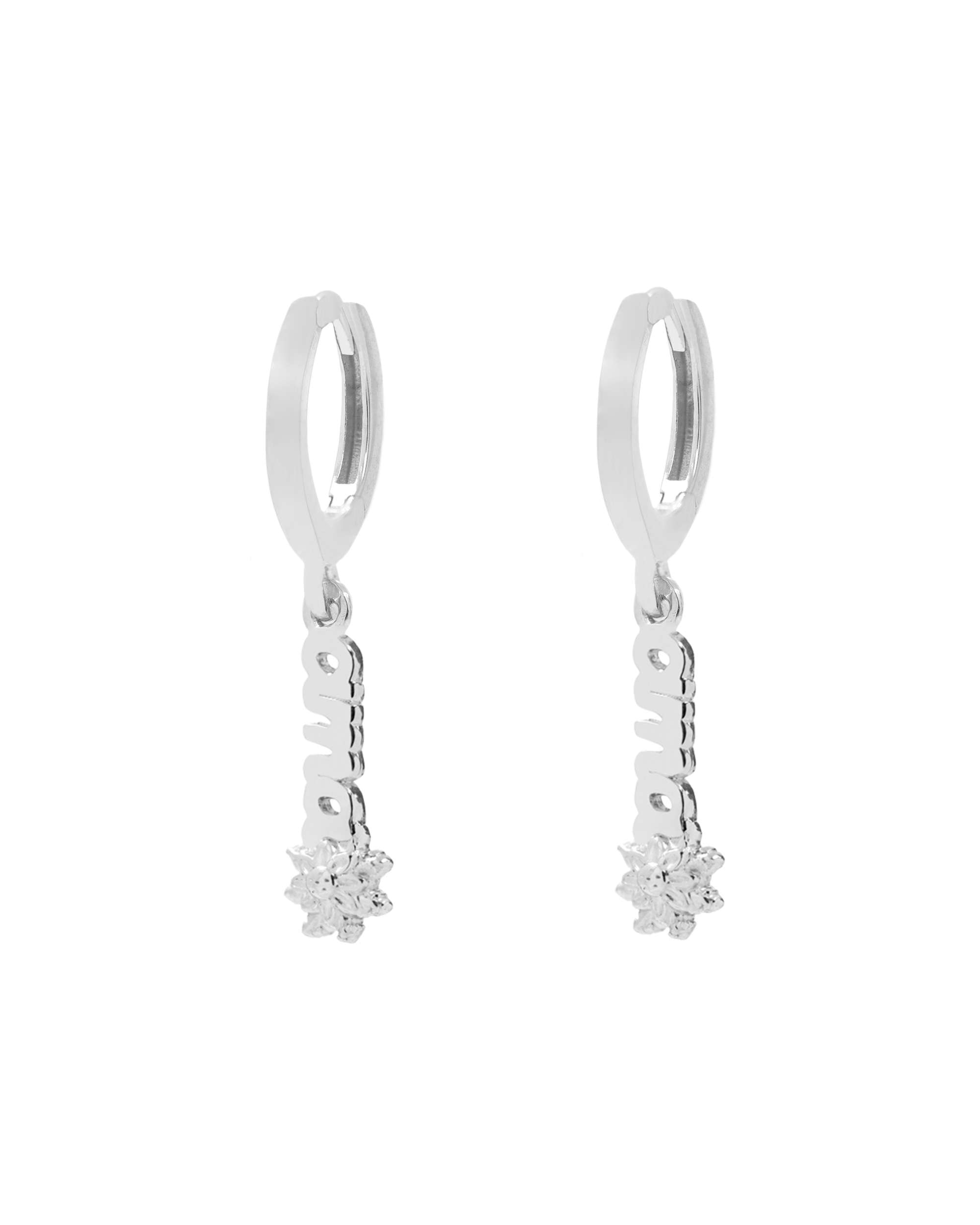 Pendientes largos ama de plata 11mm - Eguzkilore - Plateado Plateado-1