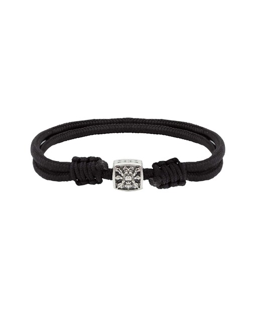 Imagen 0 de Pulsera macramé charm Eguzkilore de plata
