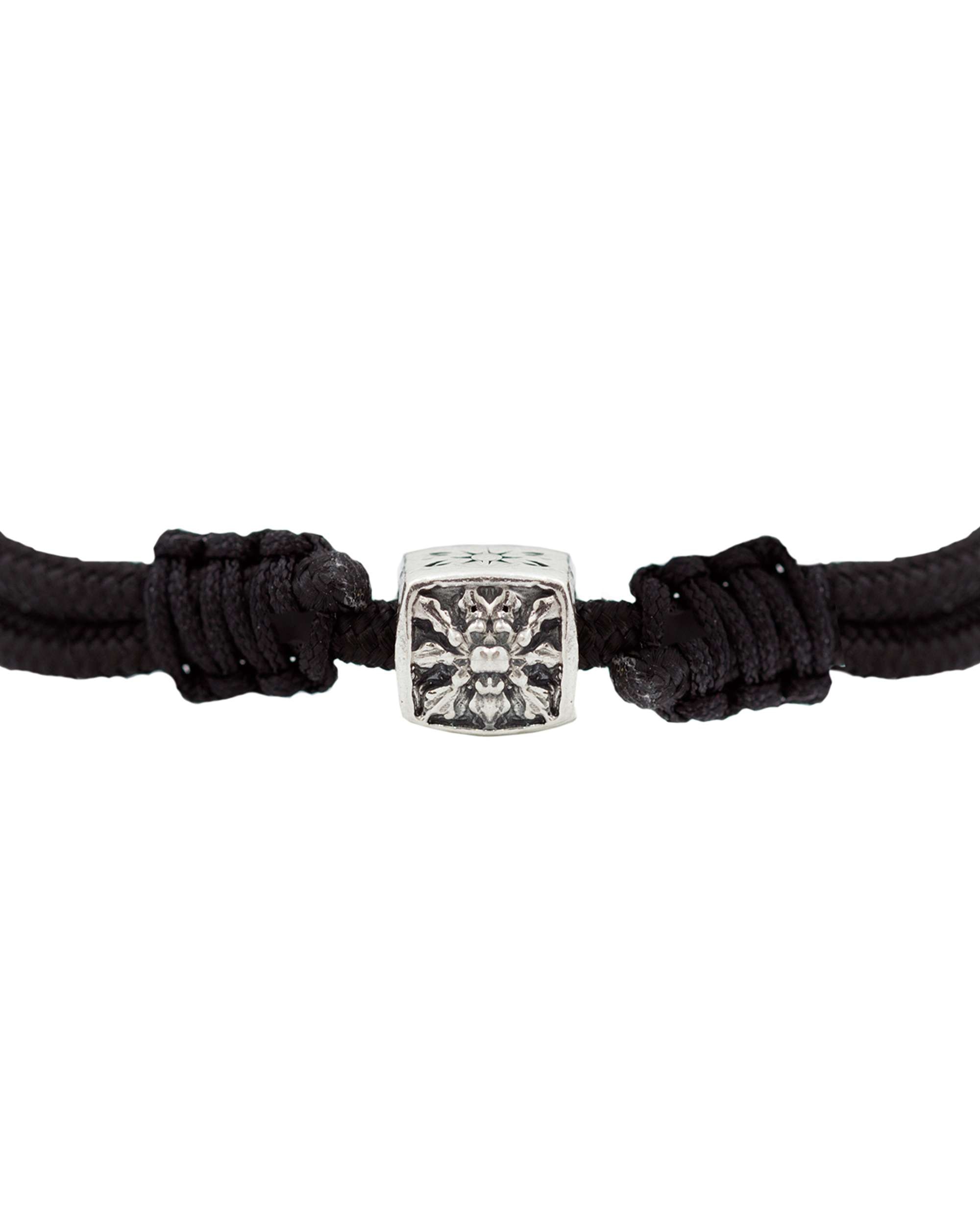 Pulsera de cordón macramé charm corazón de plata - Eguzkilore - Rojo Rojo-3