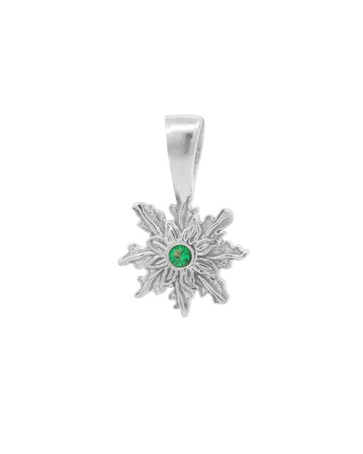 Imagen 0 de Colgante Basic colors plata y circonita verde 10mm