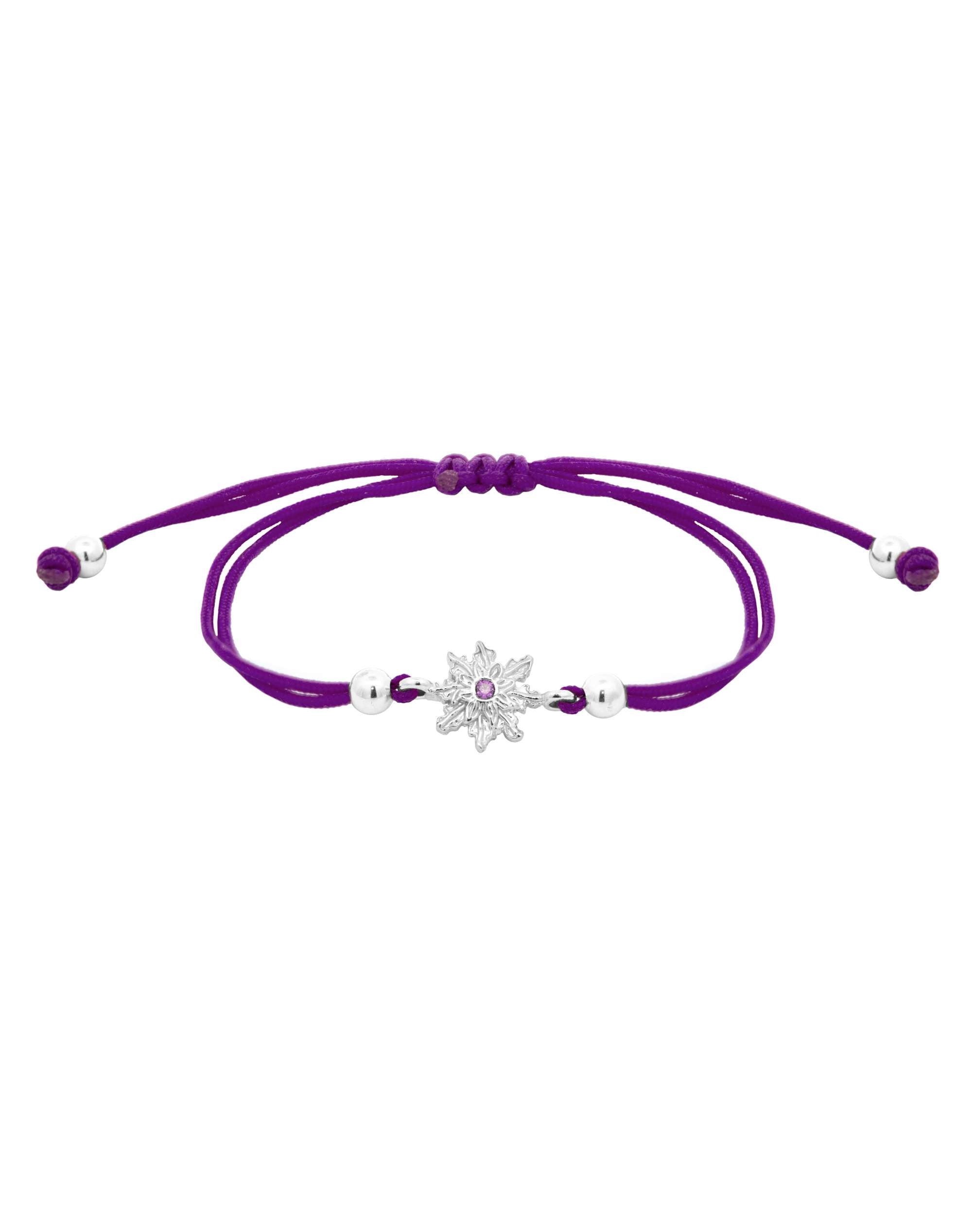 Imagen 0 de Pulsera de cordón basic colors morado plata Morado