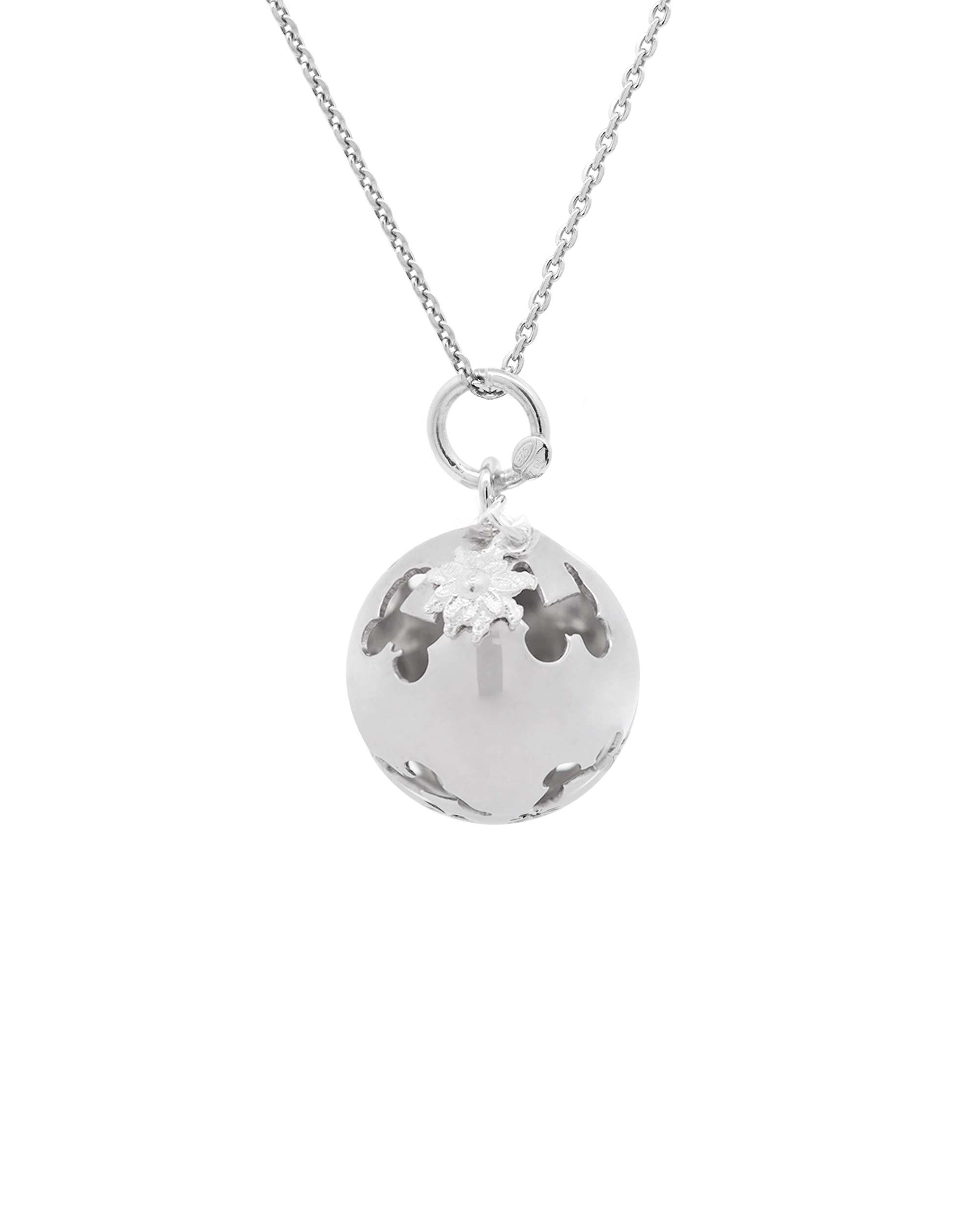 Cadena con colgante de ángeles carrito de bebé de plata con cadena 110cm - Eguzkilore - Plateado Plateado-1