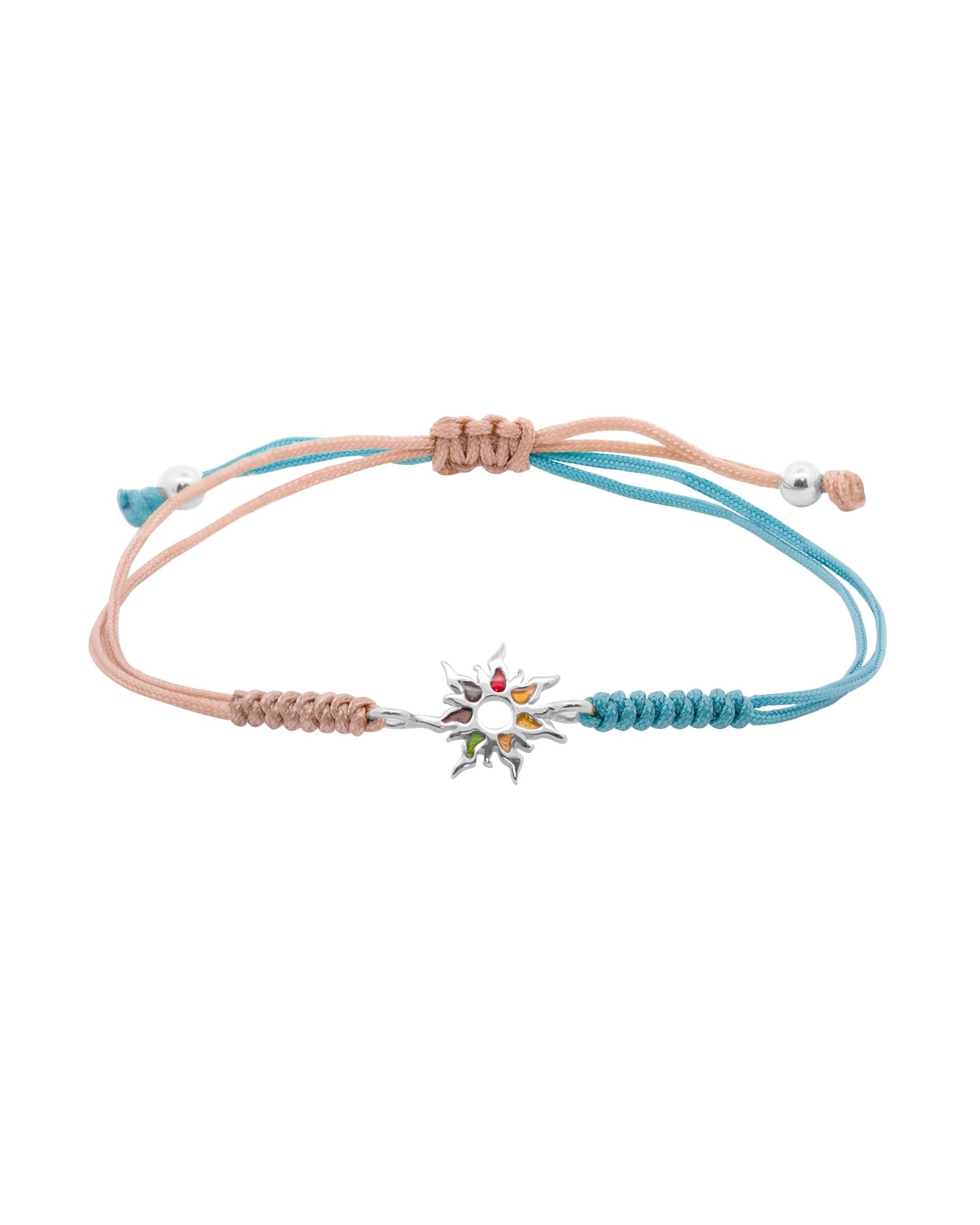 Imagen 0 de Pulsera de cordón azul y topo mountain de plata Multicolor