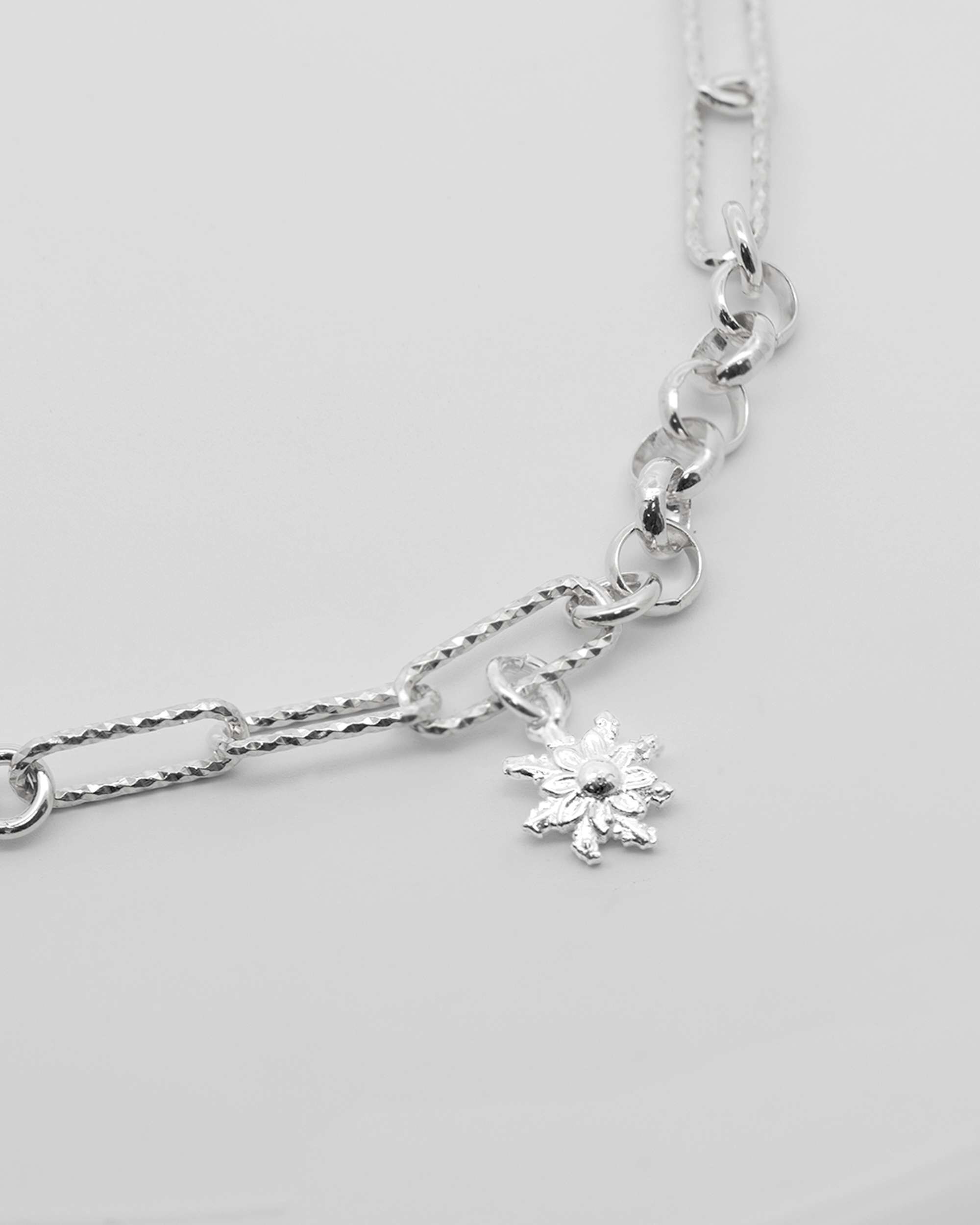 Pulsera de cadena y aros eguzkilore de plata - Plateado Plateado-2