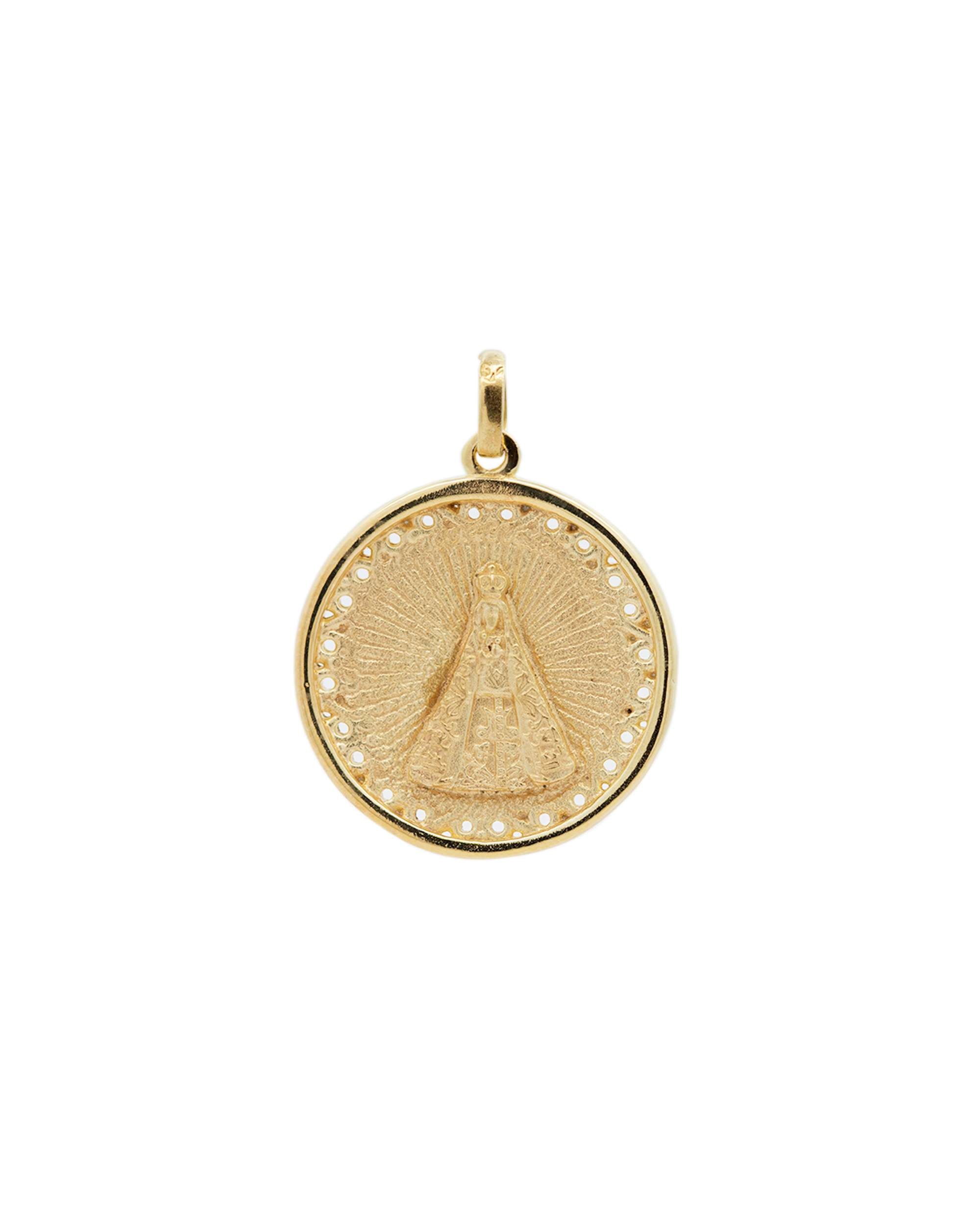 Imagen 0 de Colgante medalla virgen de begoña de plata dorada Dorado