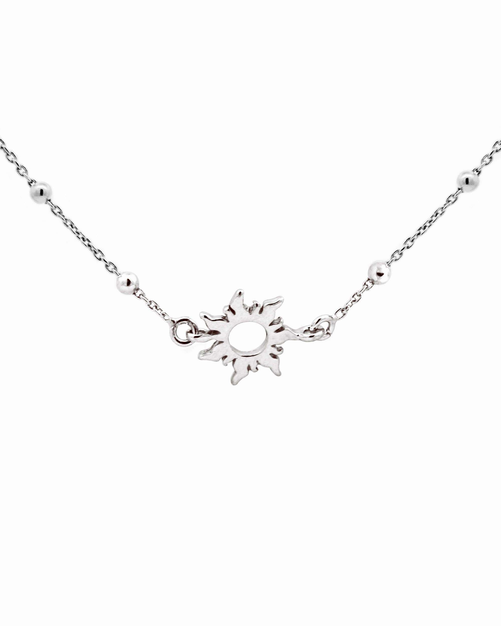 Collar mountain de plata con cadena de bolitas - Eguzkilore - Plateado Plateado-1