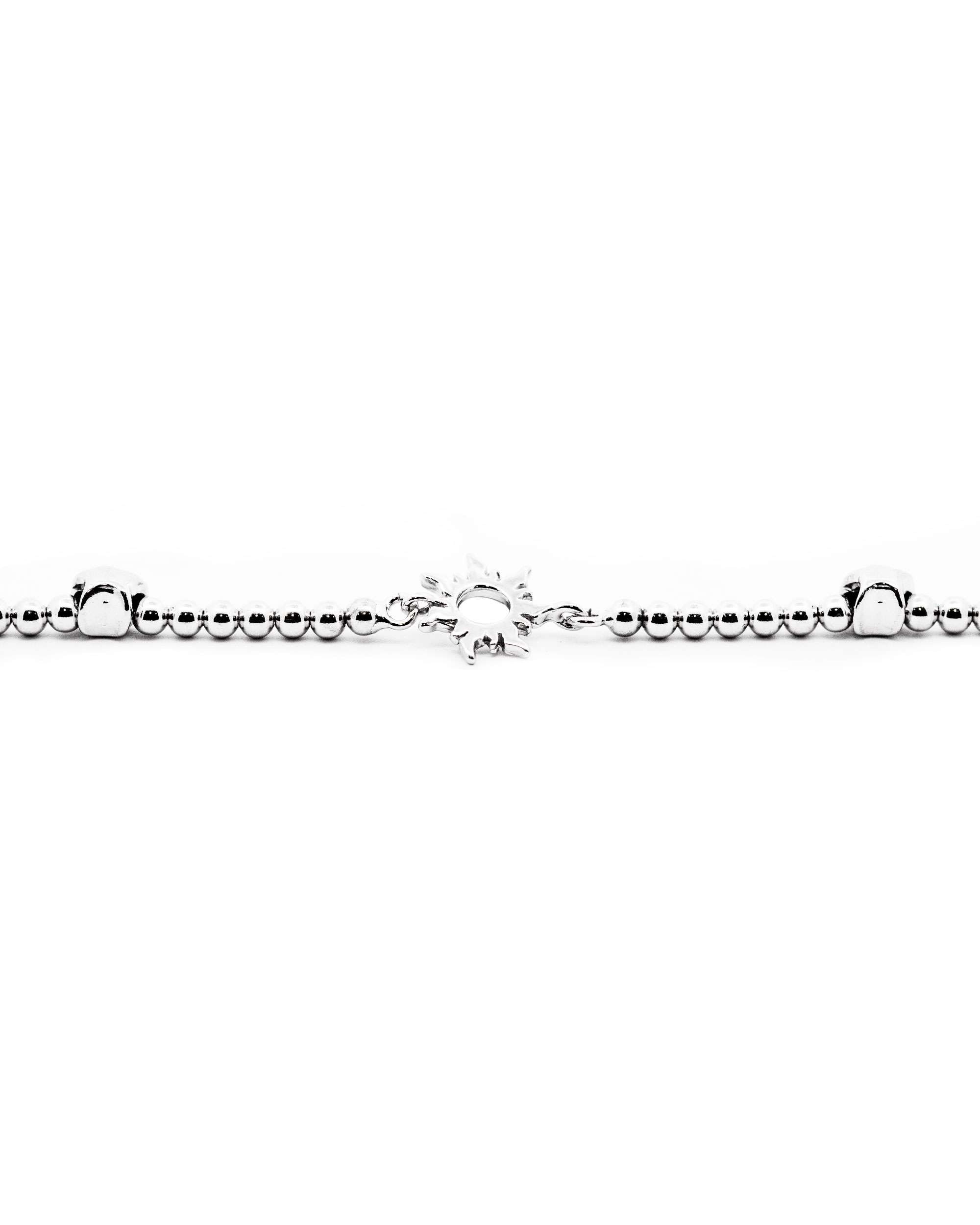 Pulsera de cadena mountain de plata con estrella y bolitas - Eguzkilore - Plateado Plateado-2