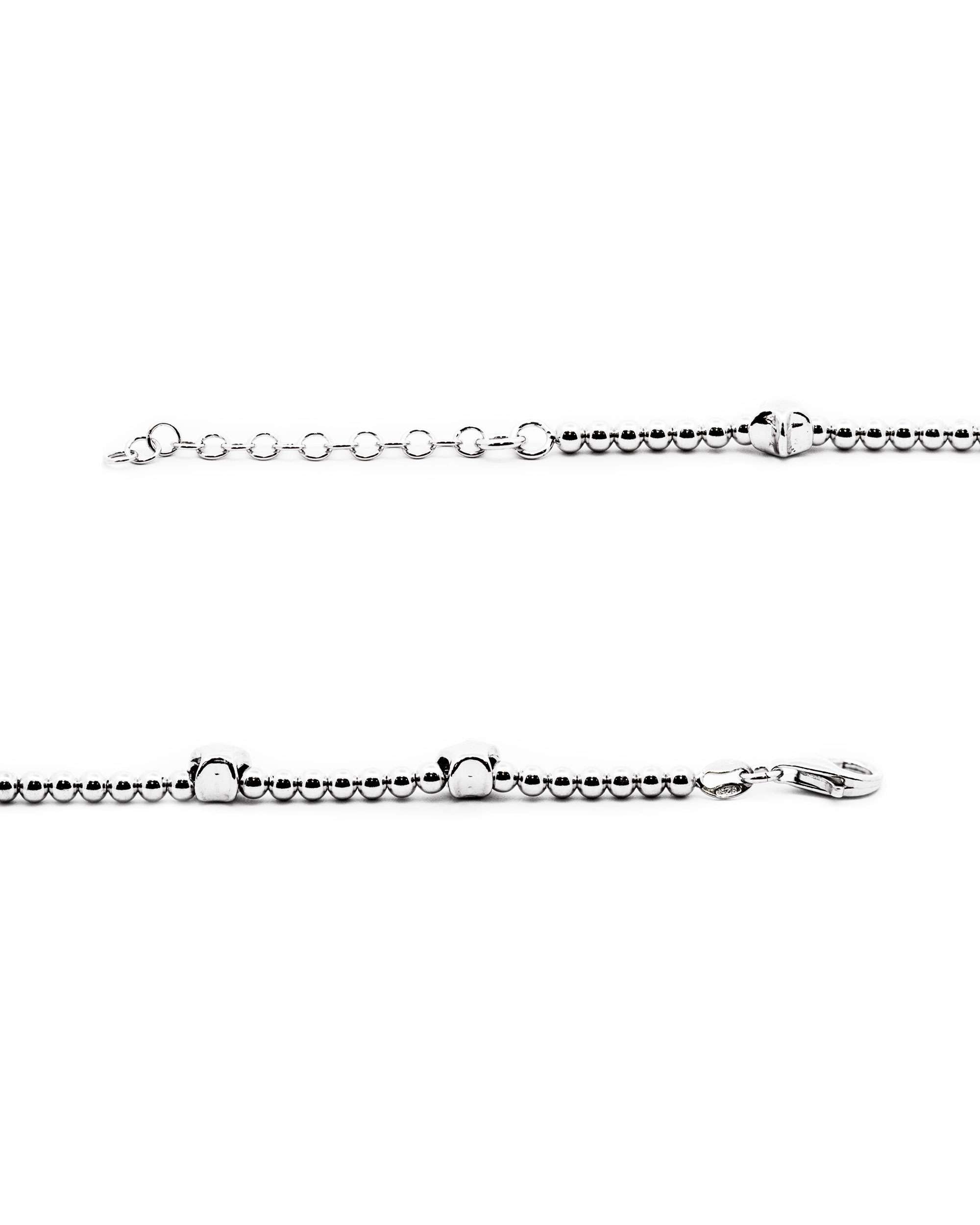 Pulsera de cadena mountain de plata con estrella y bolitas - Eguzkilore - Plateado Plateado-3