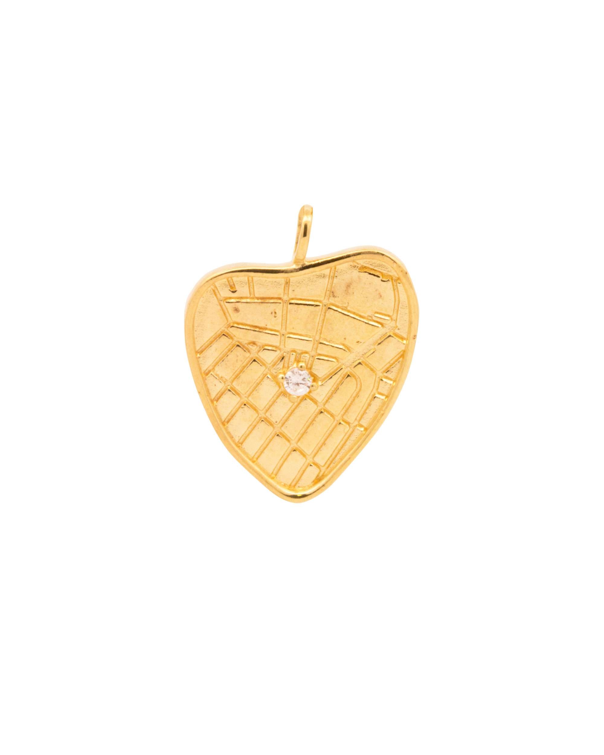 Colgante corazón de bilbao de plata dorada - Eguzkilore - Dorado Dorado-1