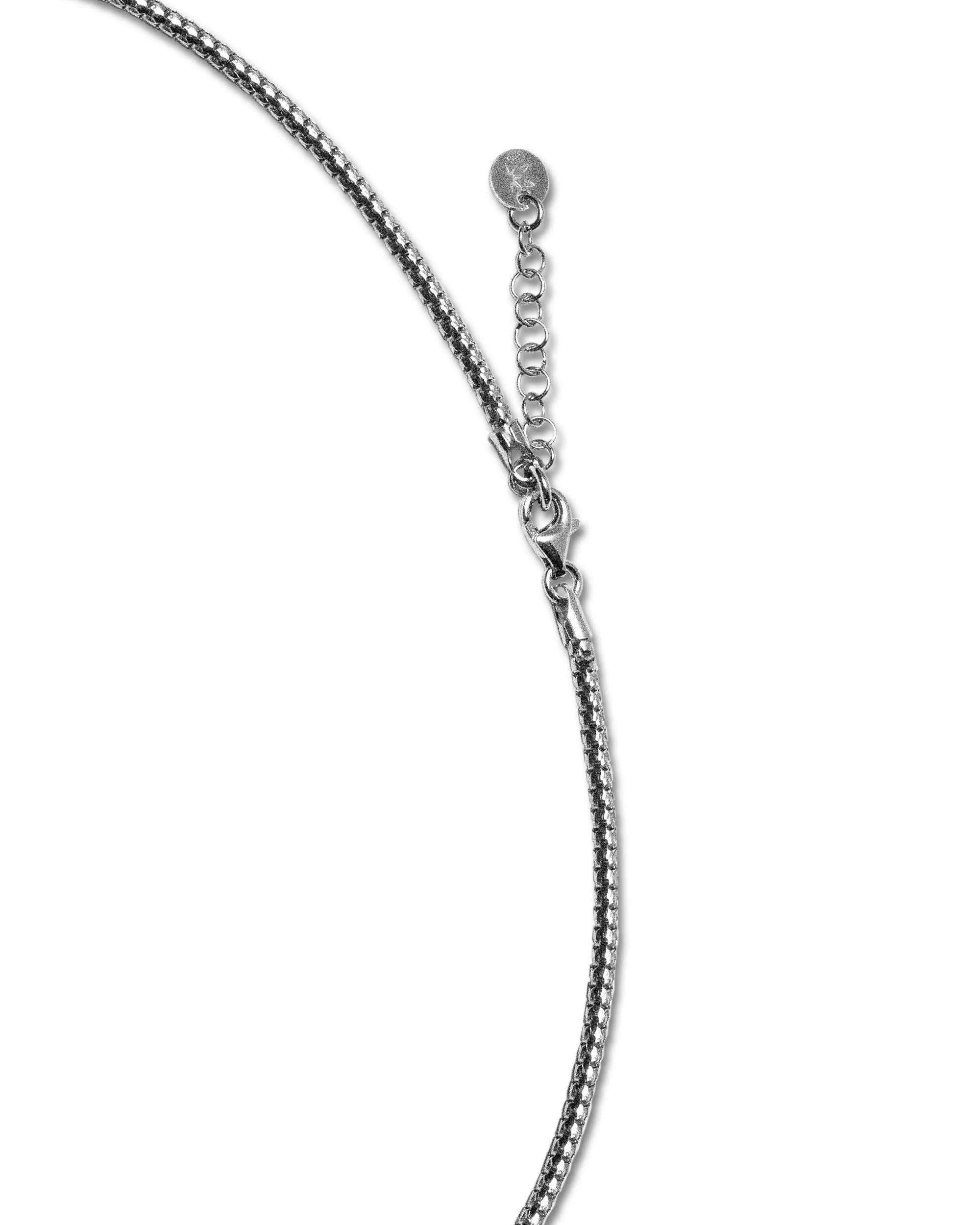 Collar de plata con 3 eguzkilore rosas y cadena semirígida - Plata / Rosa Plata / Rosa-3
