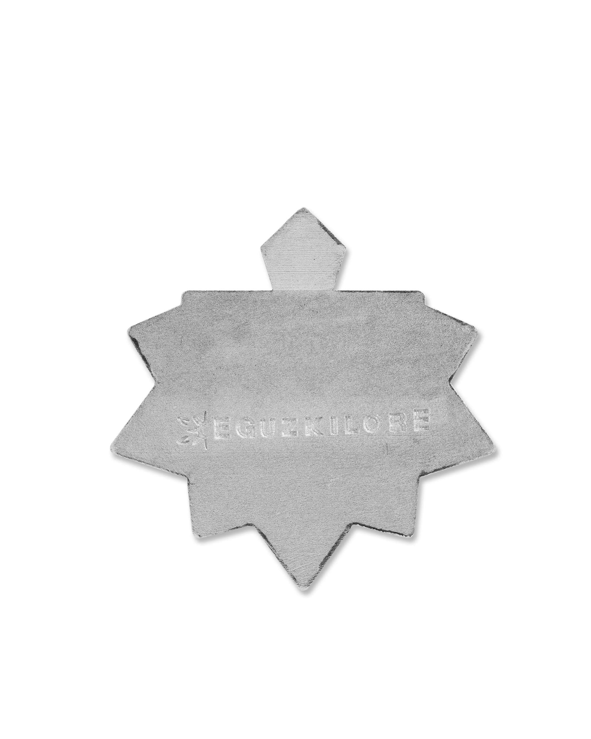 Colgante ciudadela de plata y lámina de oro - Eguzkilore - Plateado Plateado-3