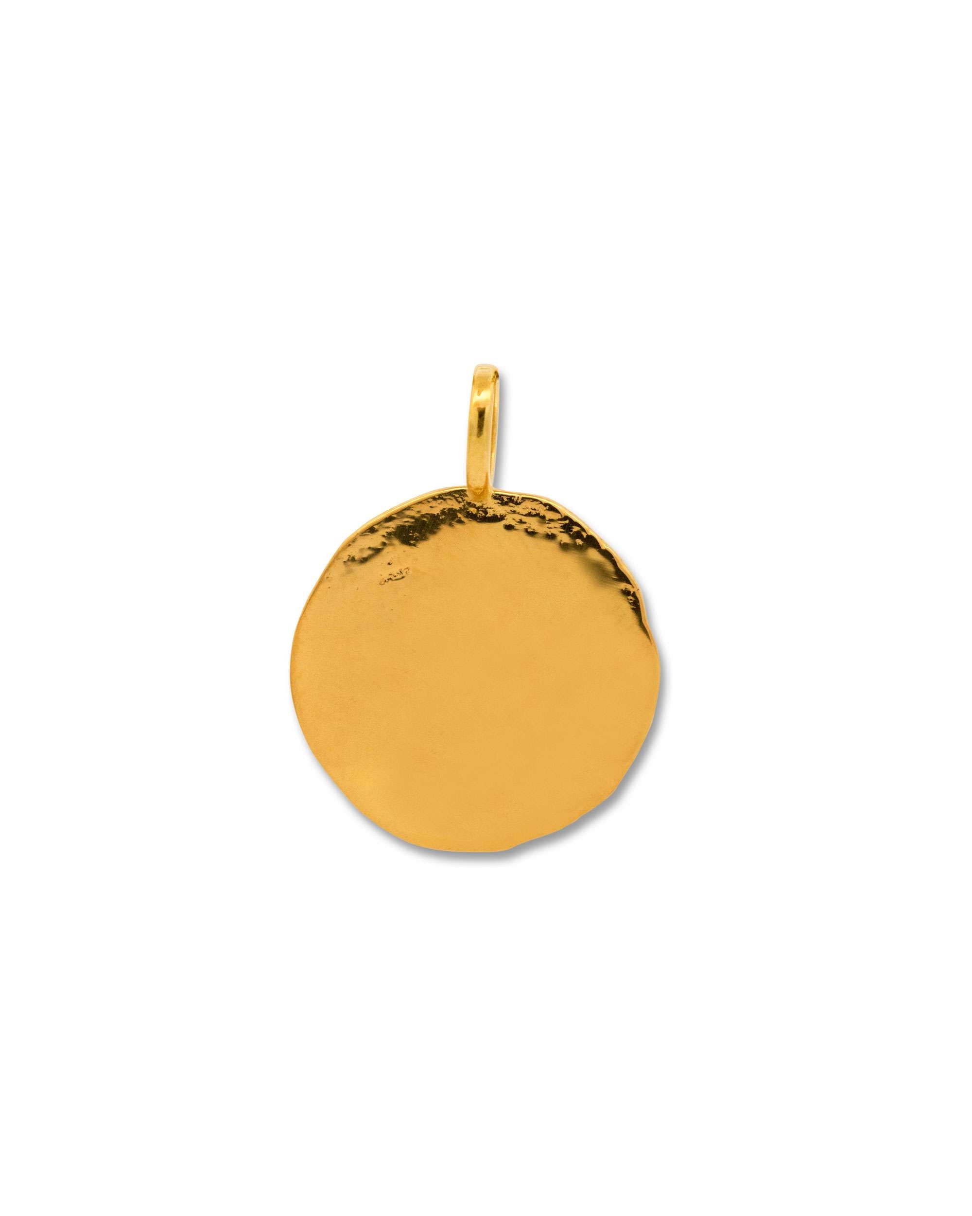 Colgante san fermín redondo de plata dorada 20mm - Eguzkilore - Dorado Dorado-3
