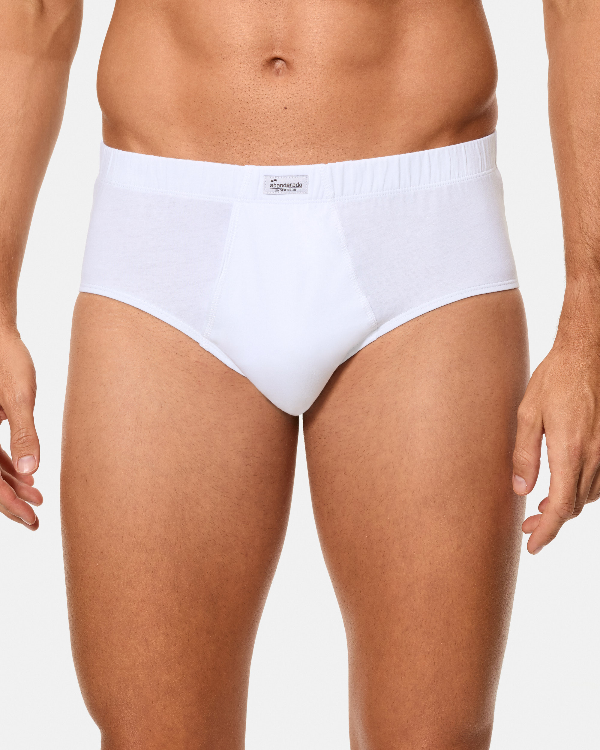 Pack de cuatro slips de punto abierto de algodón 100% - Abanderado - Blanco Blanco-2
