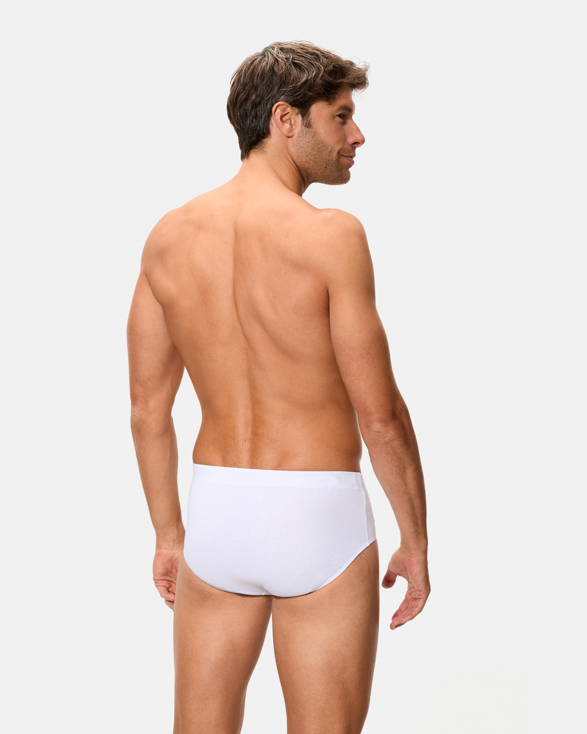 Pack de cuatro slips de punto abierto de algodón 100% - Abanderado - Blanco Blanco-3