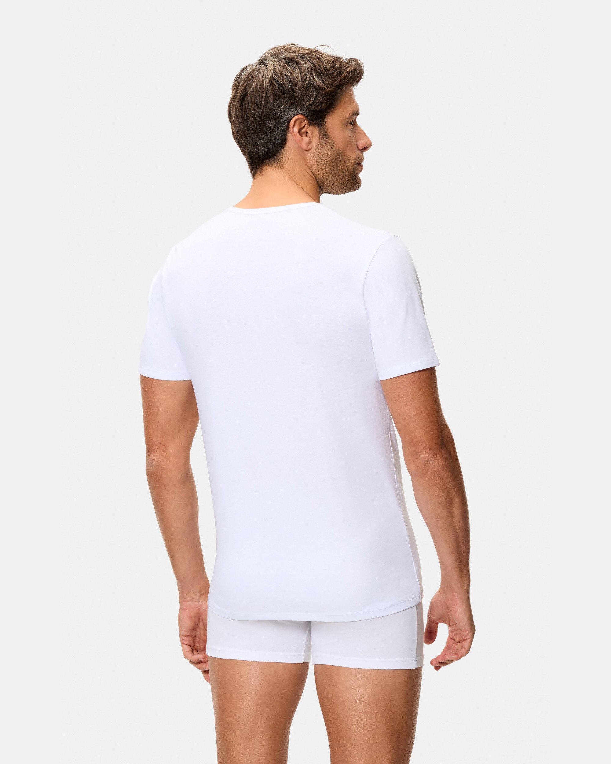 Camiseta interior termorreguladora manga corta cuello redondo - Abanderado - Blanco Blanco-2