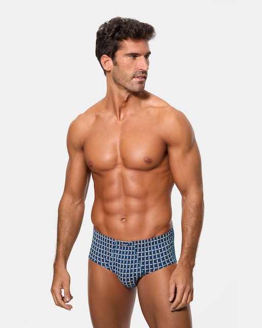 Pack de tres slips abiertos de hombre en color azul