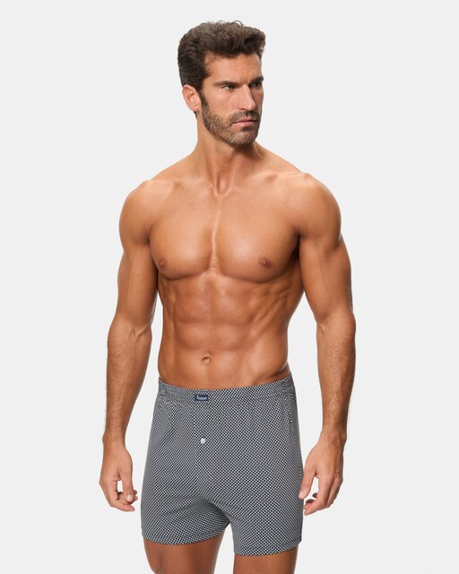 Imagen 0 de Pack 2 Boxers de algodón estampado de hombre en tonos grises