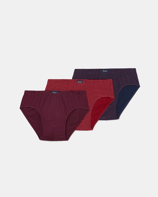 Imagen 0 de Pack de tres slips semicortos de hombre con estampados de la línea Esenciales