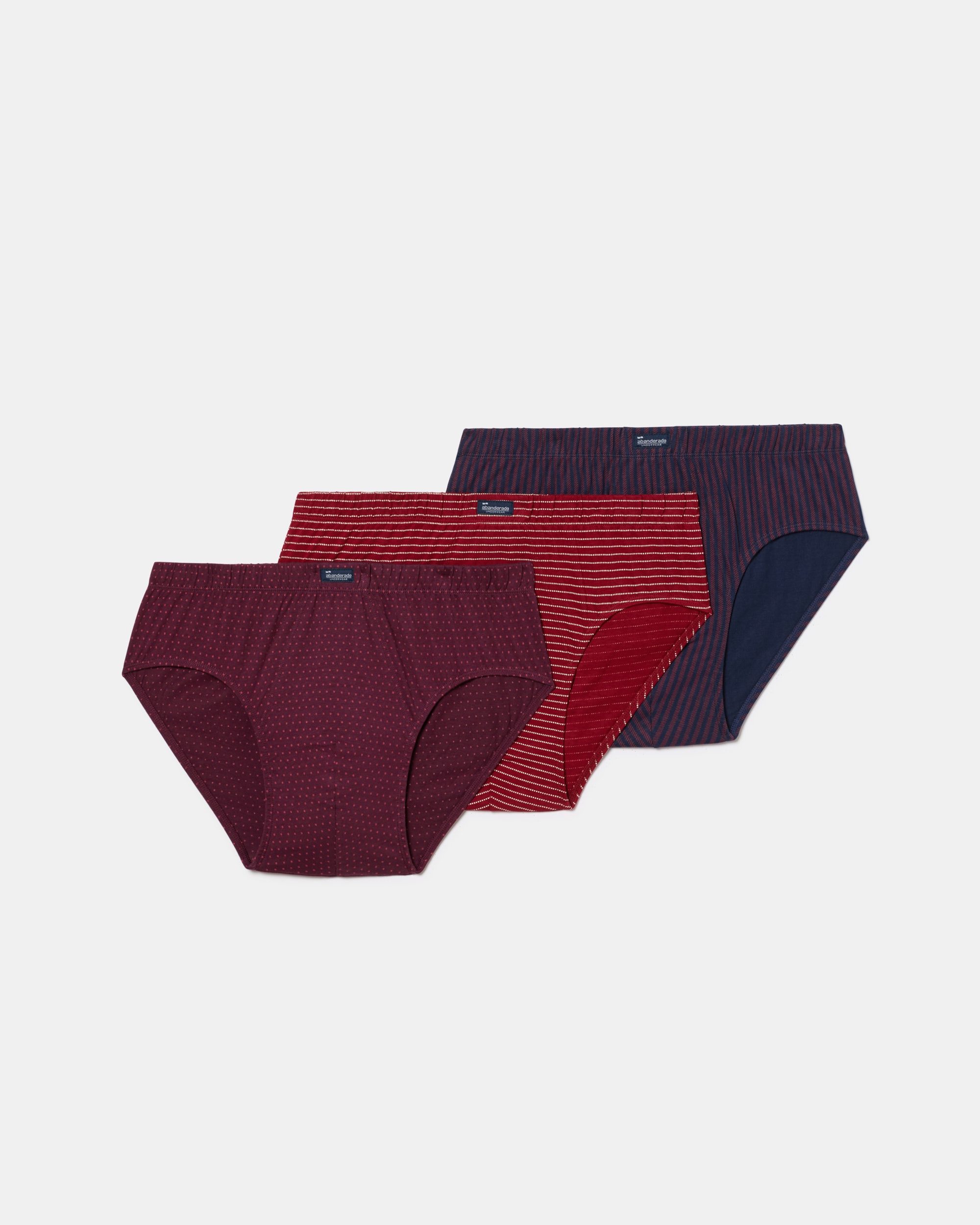 Pack de tres slips semicortos de hombre con estampados - Abanderado - Multicolor Multicolor-1