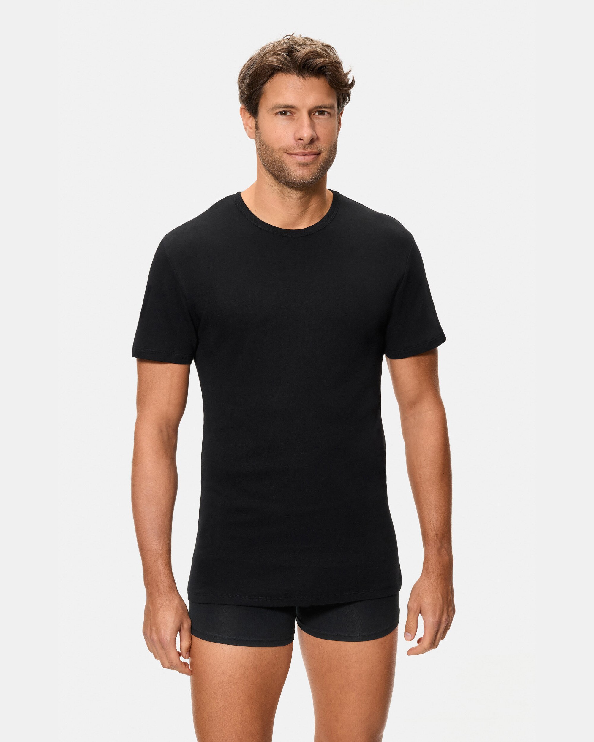 Camiseta térmica manga corta cuello redondo 100% algodón - Abanderado - Negro Negro-4