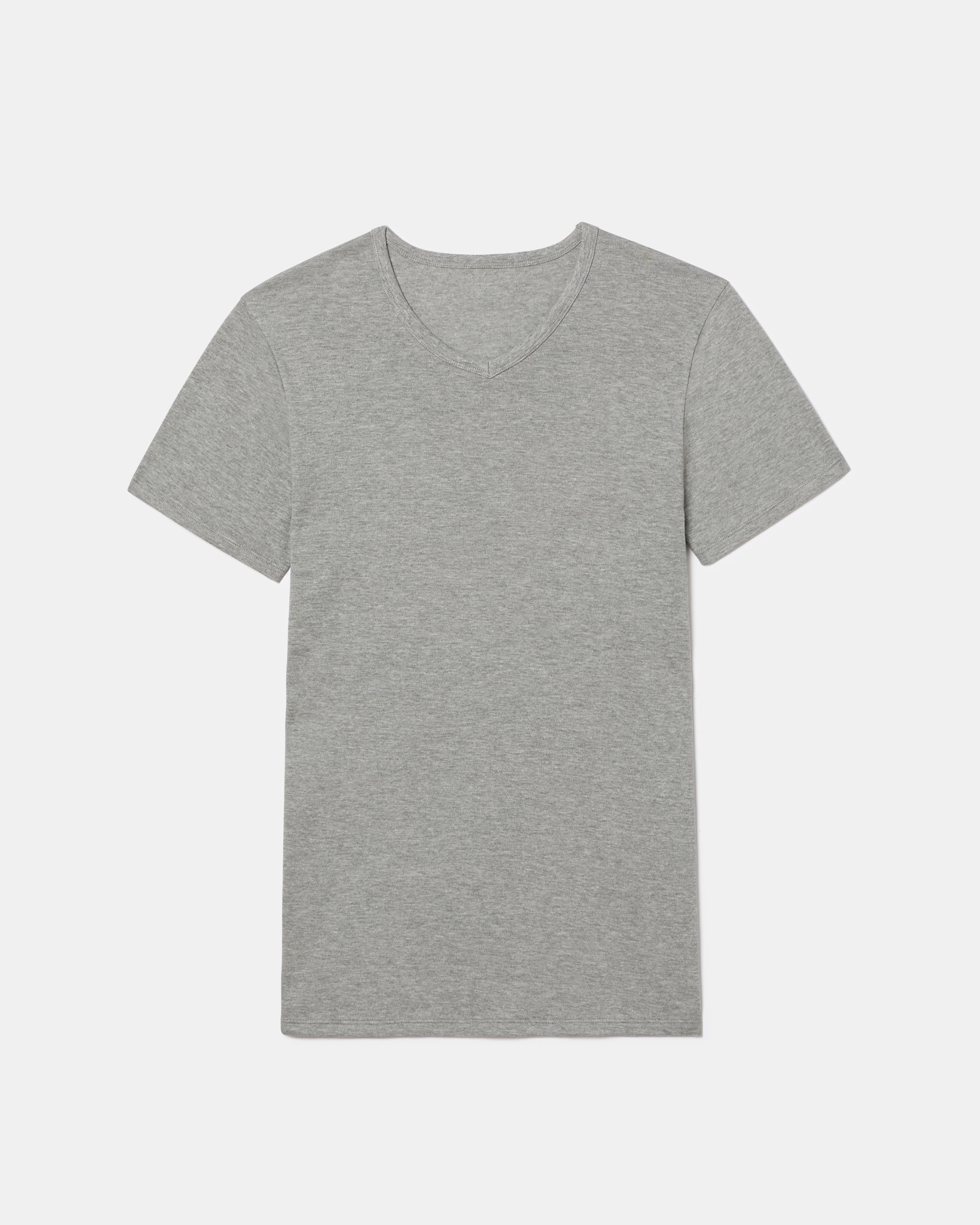 Camiseta térmica manga corta cuello v 100% algodón - Abanderado - Plata Plata-5