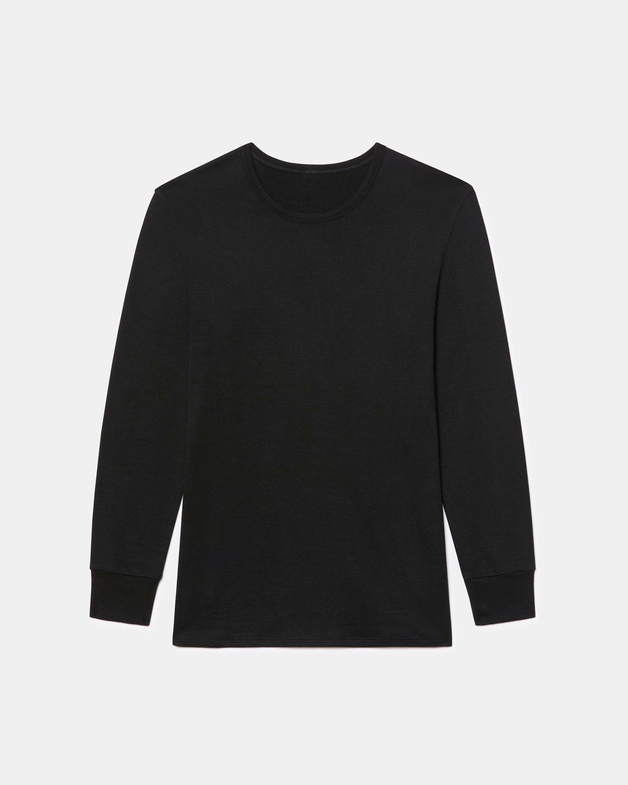 Camiseta térmica manga larga cuello redondo 100% algodón - Abanderado - Negro Negro-5