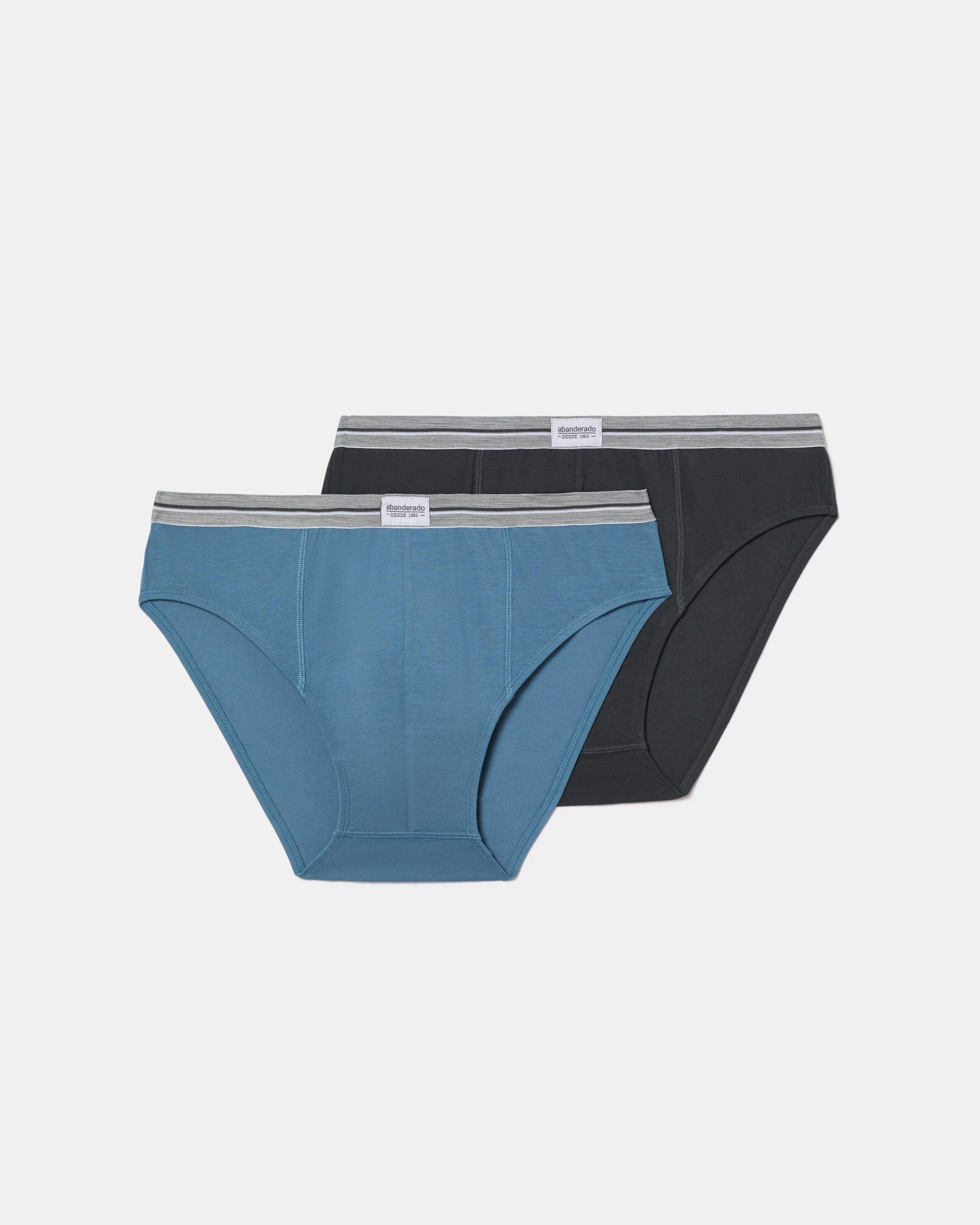 Imagen 0 de Pack de dos slip de tejido algodón resistente Multicolor