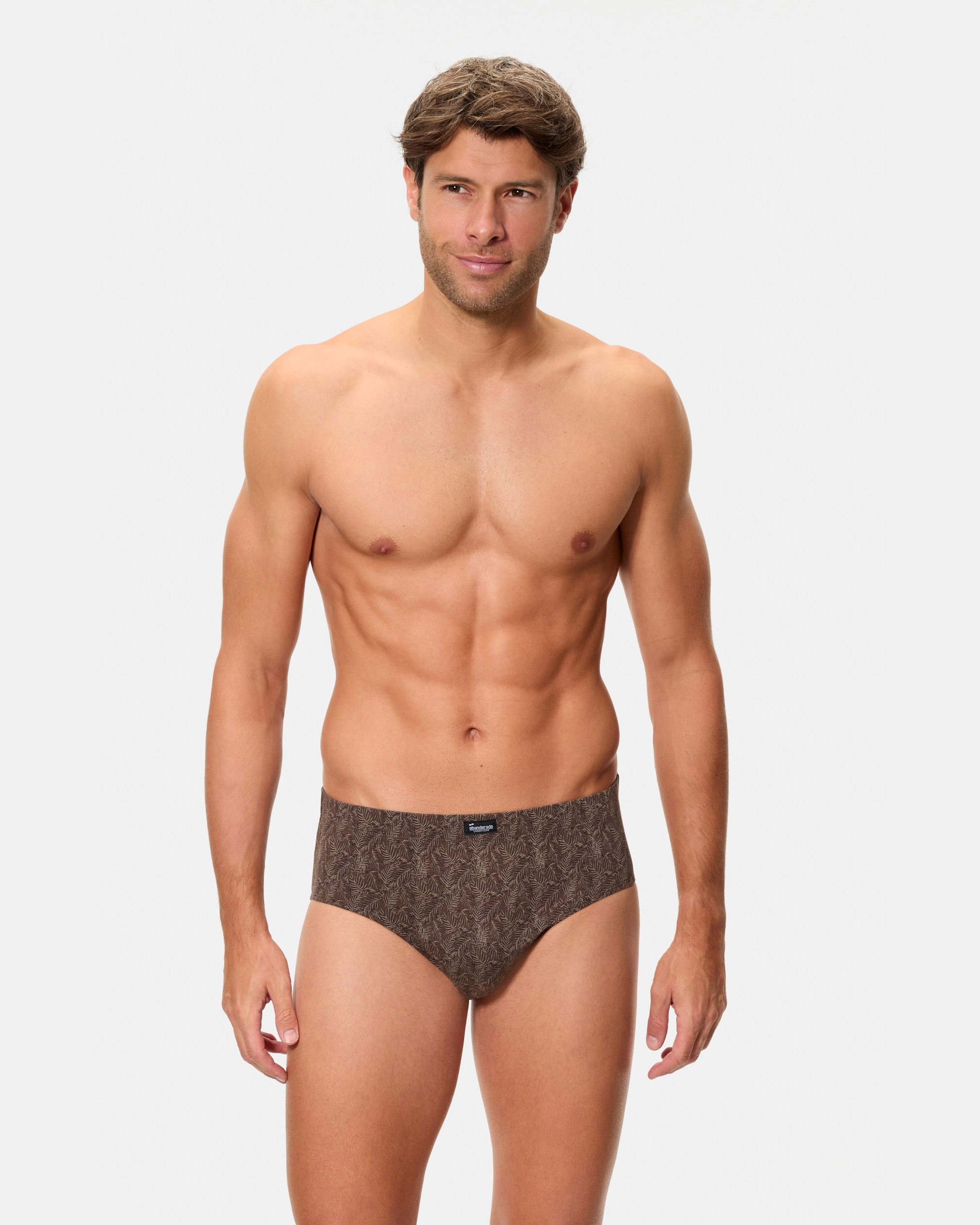 Pack de tres slips semicortos de hombre con algodón estampado - Abanderado - Multicolor Multicolor-2