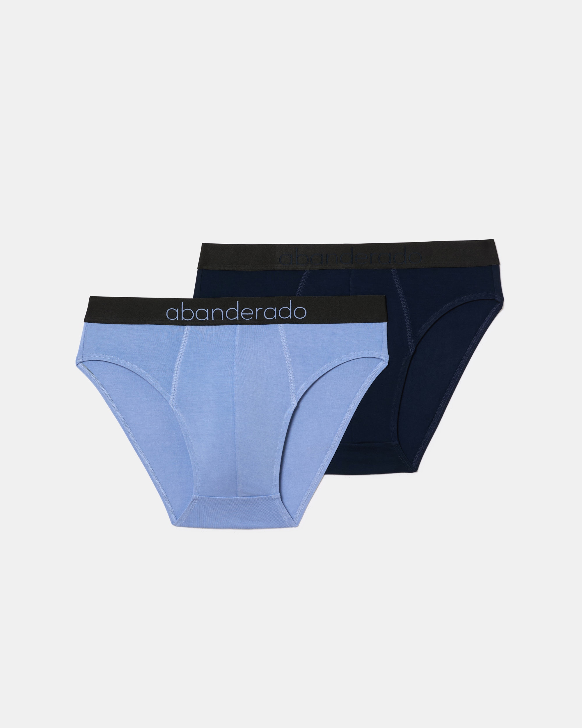 Imagen 0 de Pack de dos slips de hombre de fibra natural de bambú Azul claro / Azul marino
