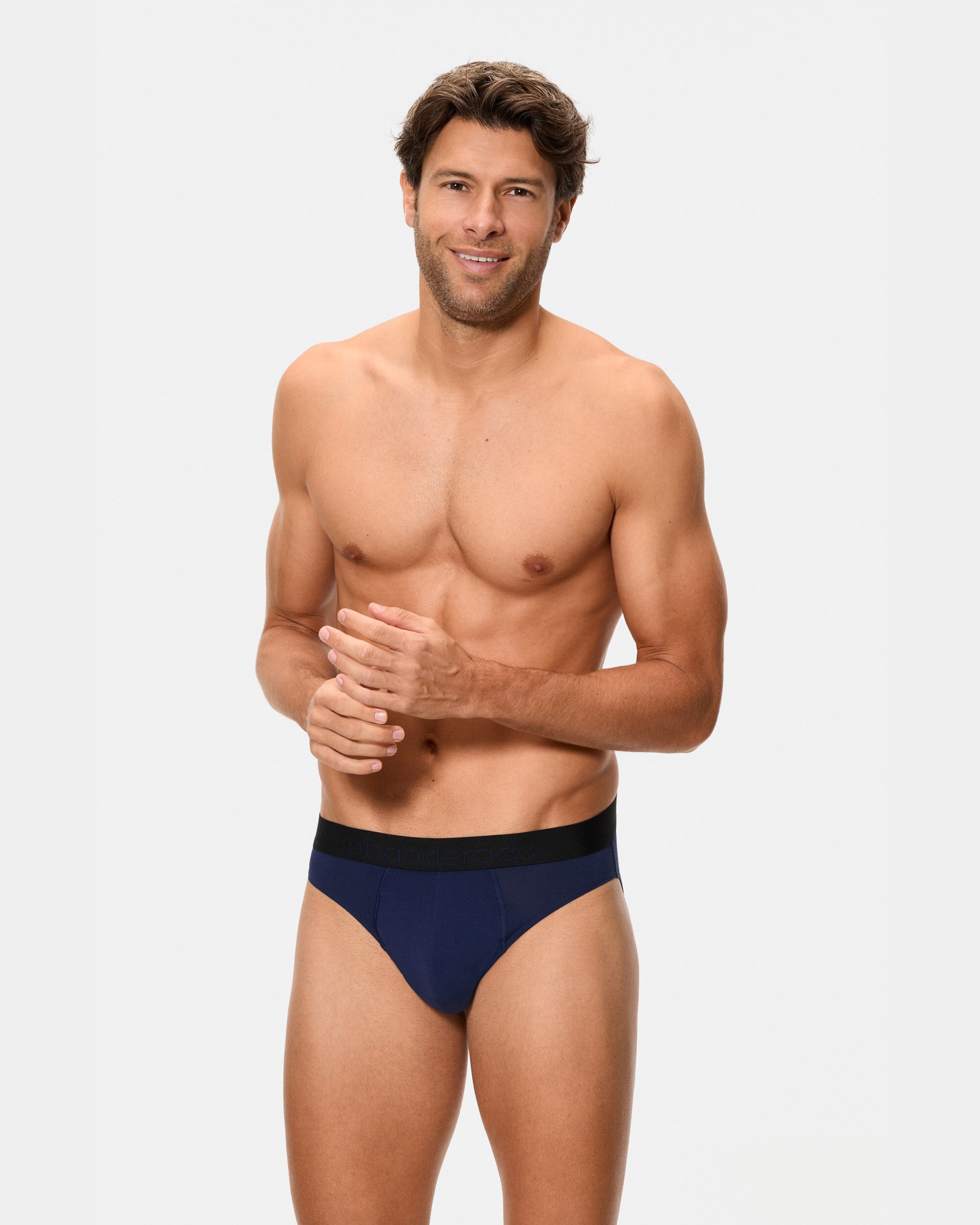 Pack de dos slips de hombre de fibra natural de bambú - Abanderado - Azul claro / Azul marino Azul claro / Azul marino-2