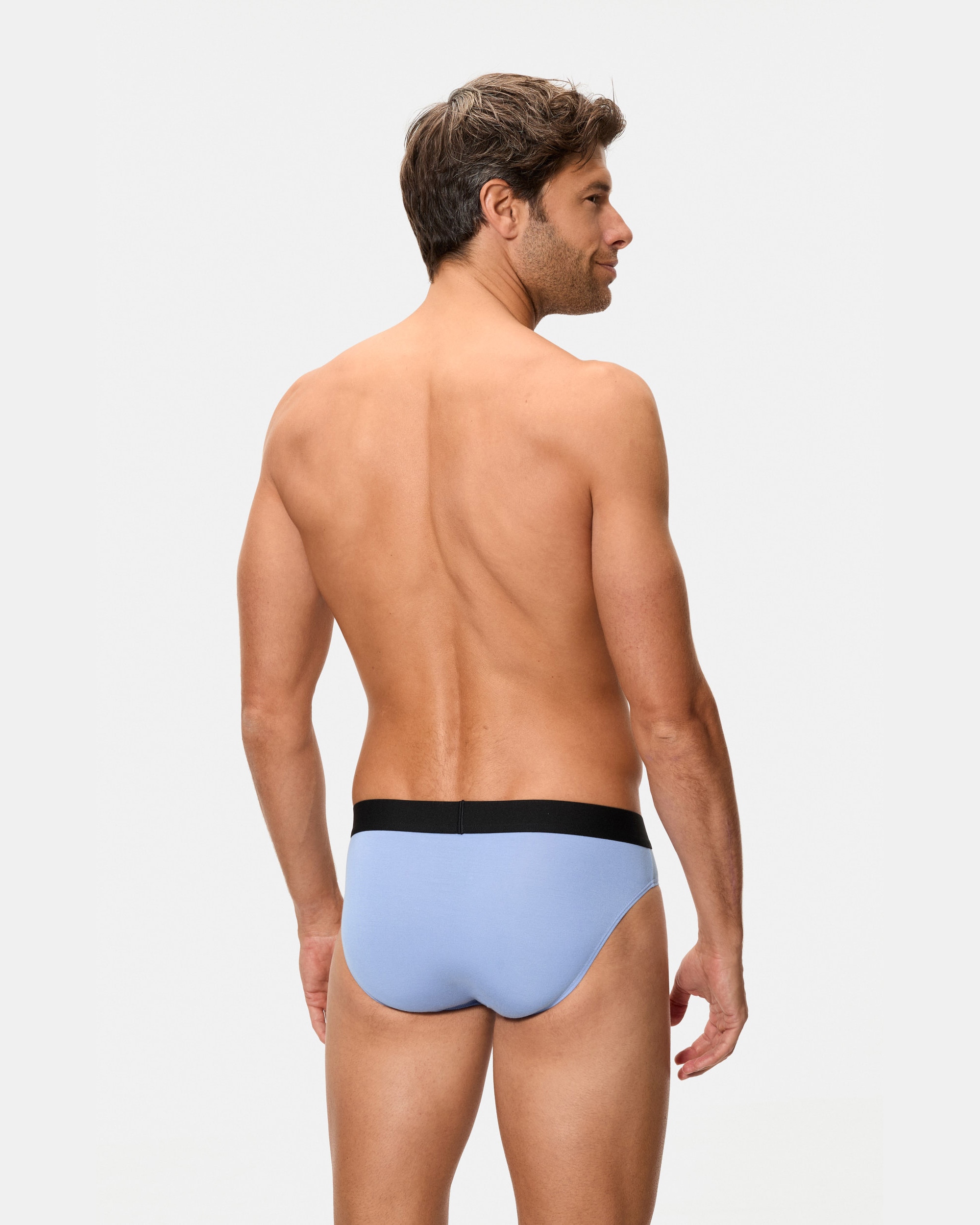 Pack de dos slips de hombre de fibra natural de bambú - Abanderado - Azul claro / Azul marino Azul claro / Azul marino-3