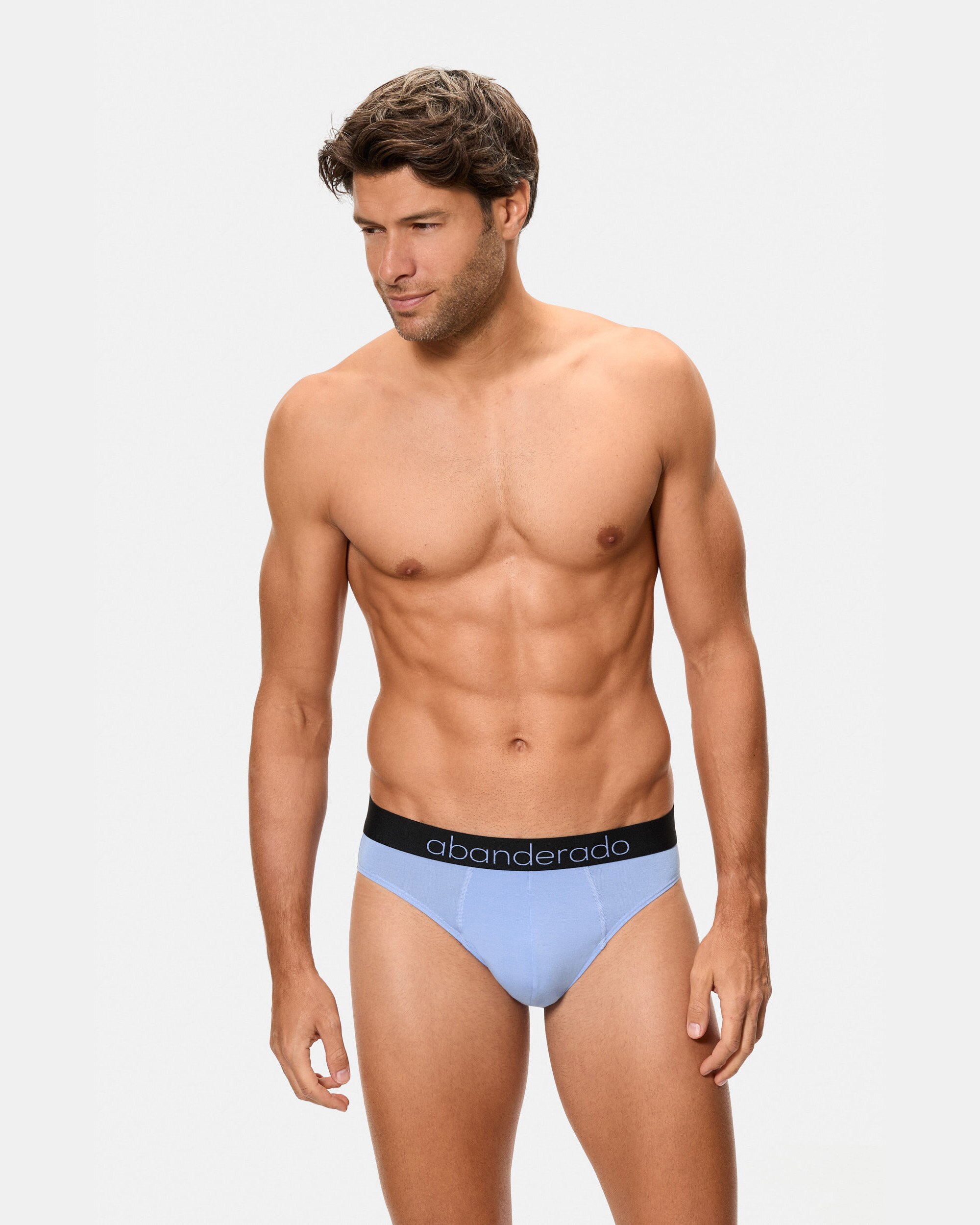Pack de dos slips de hombre de fibra natural de bambú - Abanderado - Azul claro / Azul marino Azul claro / Azul marino-5