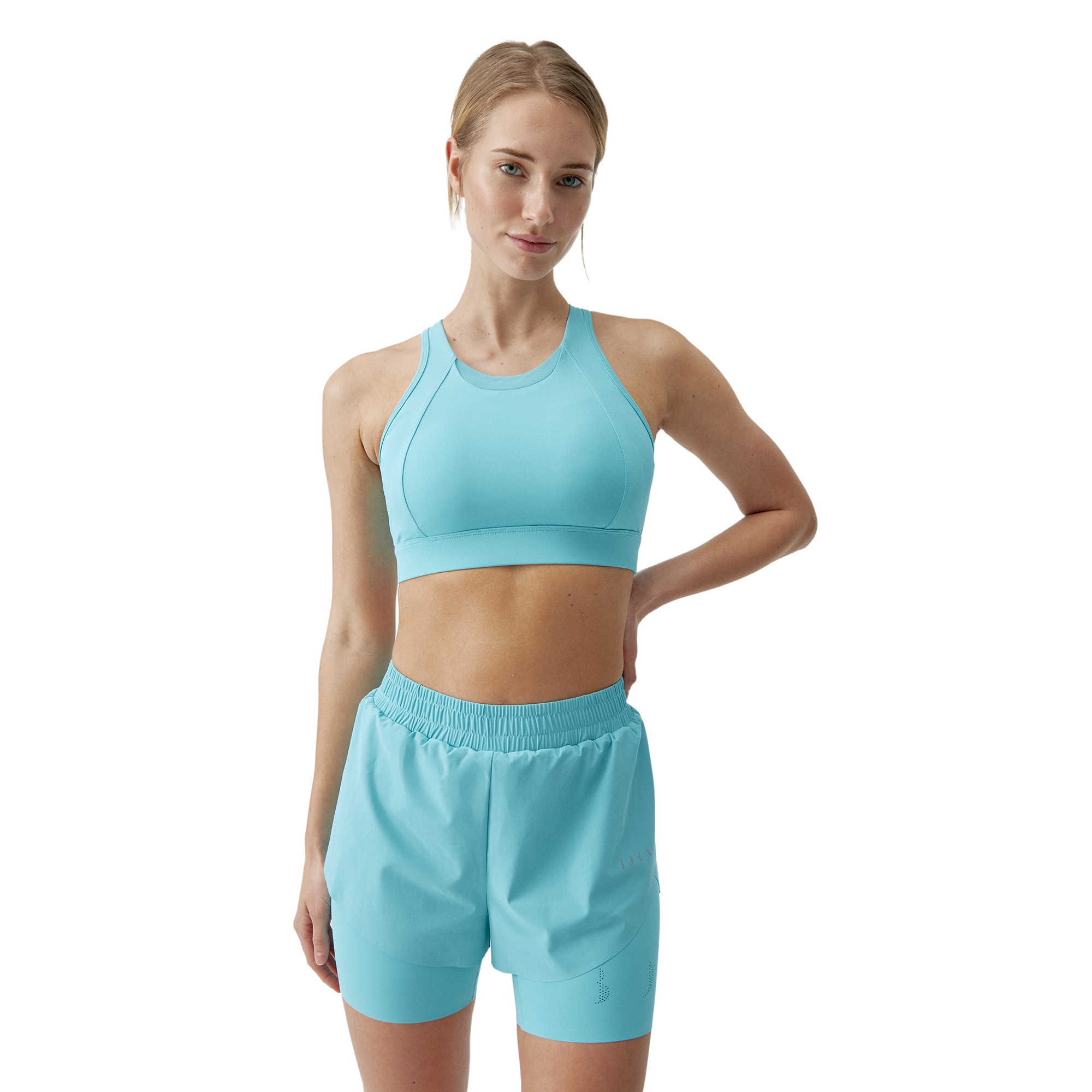 Top de mujer Bikila Born Living Yoga - Azul claro Azul claro-3