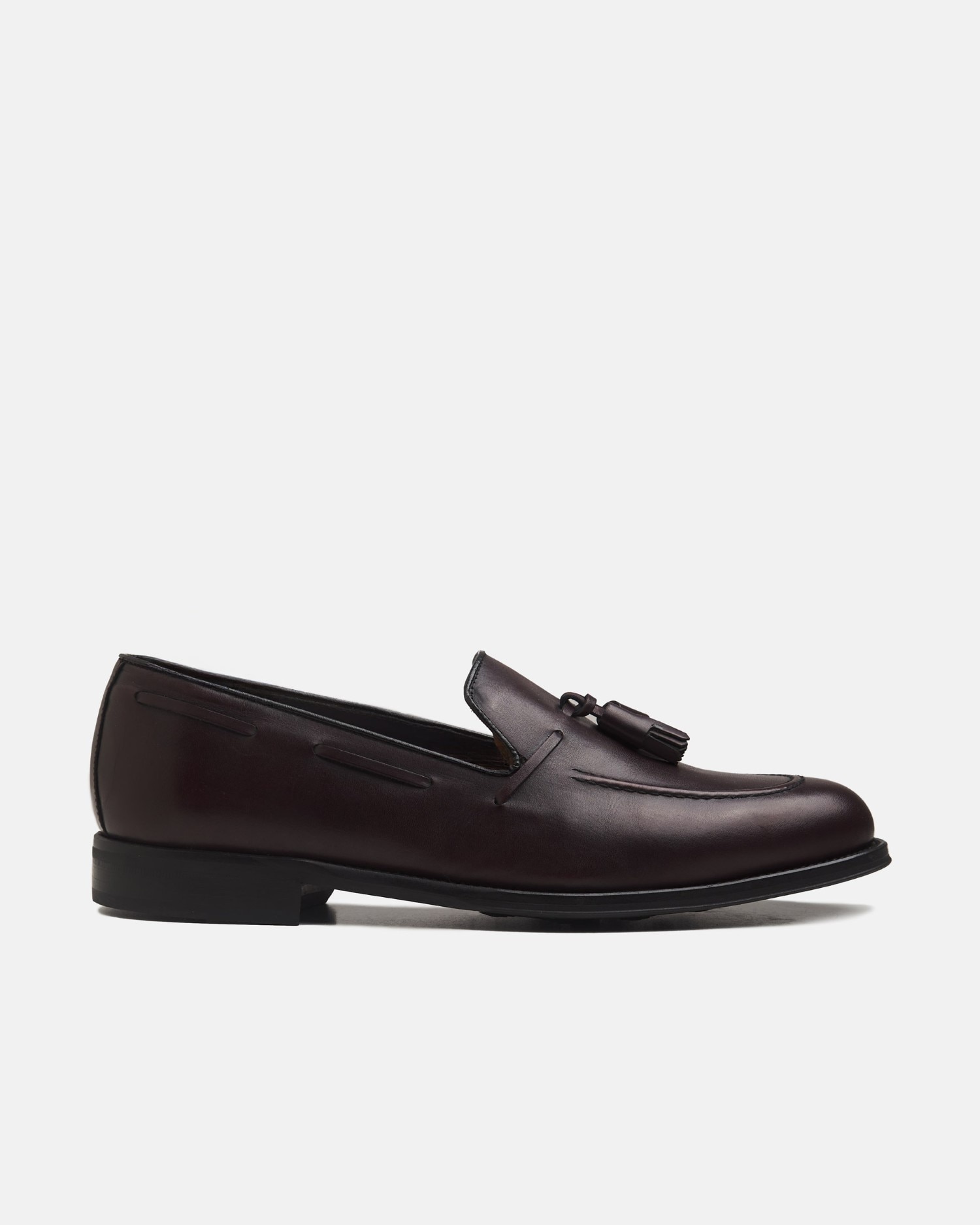 Silbon - Zapato de vestir de hombre borlas burdeos mate.