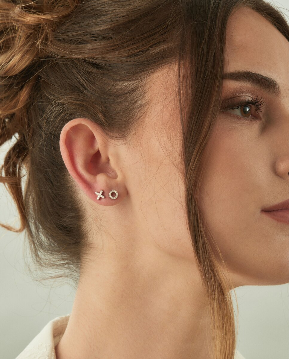 Brandlinger Pendientes Mujer Plata Bañados En Oro, Piercing Oreja, Pendientes Pequeños Mujer, Pendientes Dorados De Forma Corazón