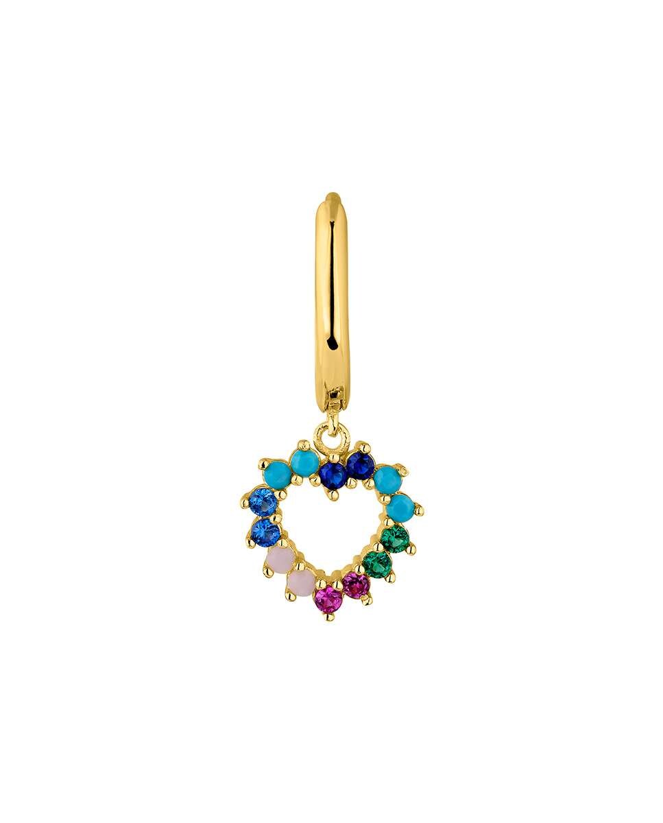 Piercing de aro Zira de plata bañado en oro 18k Multicolor-1
