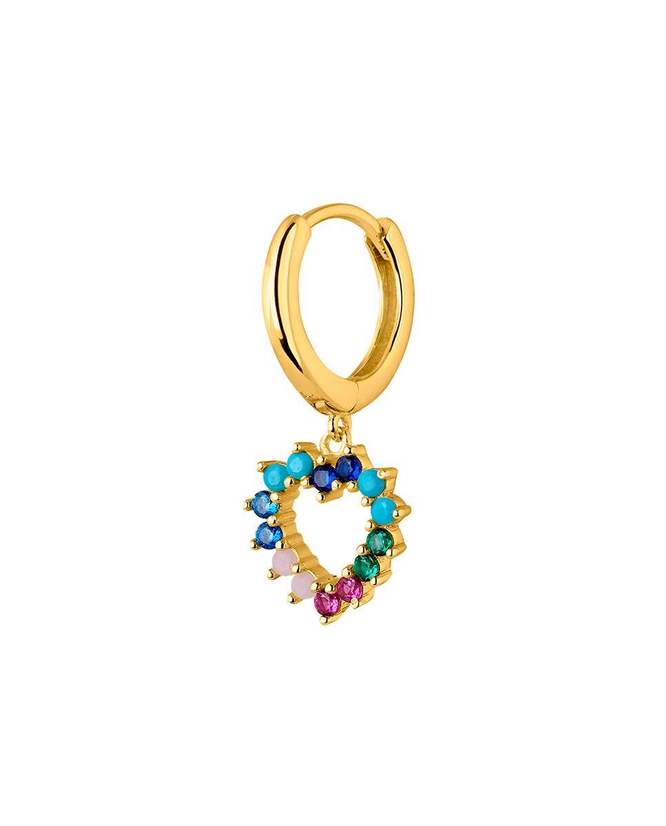 Piercing de aro Zira de plata bañado en oro 18k Multicolor-2