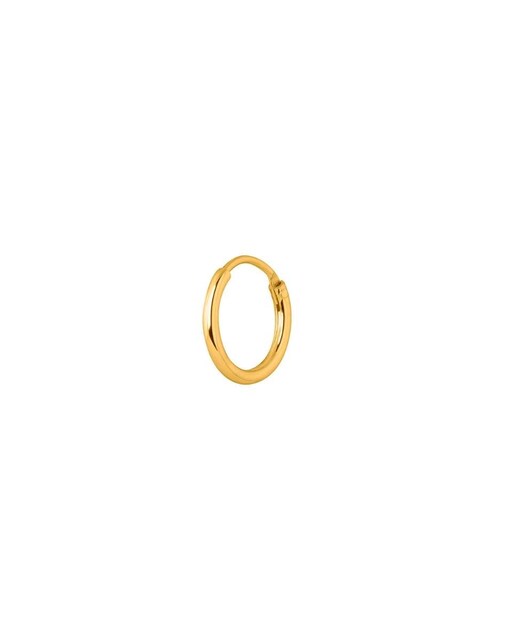 Imagen 0 de Piercing de aro Rania de plata bañado en oro 18k