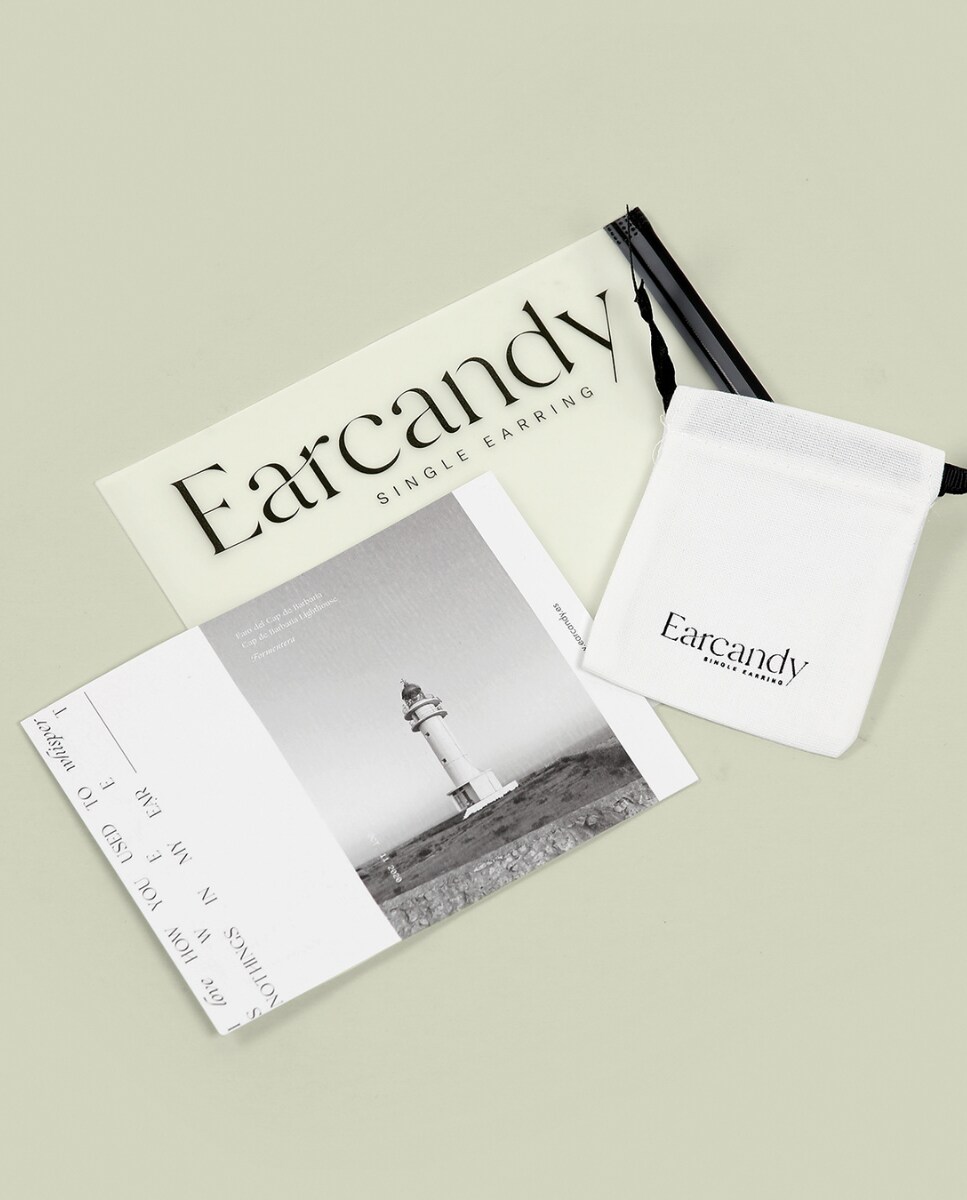 Pendiente earcuff Catarsis Gold Angle de plata bañado de oro y rodio Oro-4