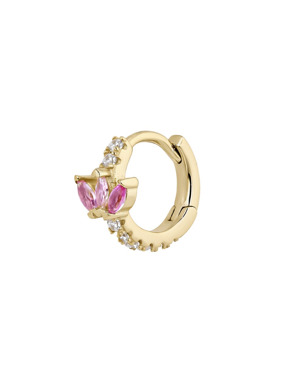 Piercing aro Kusum de plata bañada en oro 18k Rosa-1