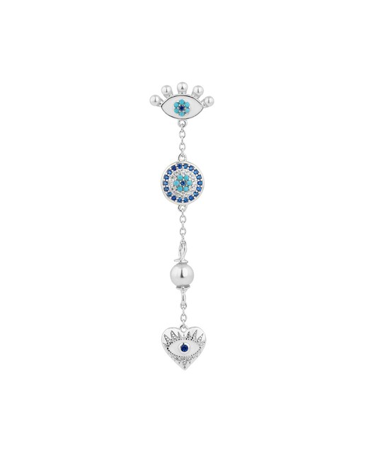 Imagen 0 de Piercing Cosmic Protection de plata bañada en rodio