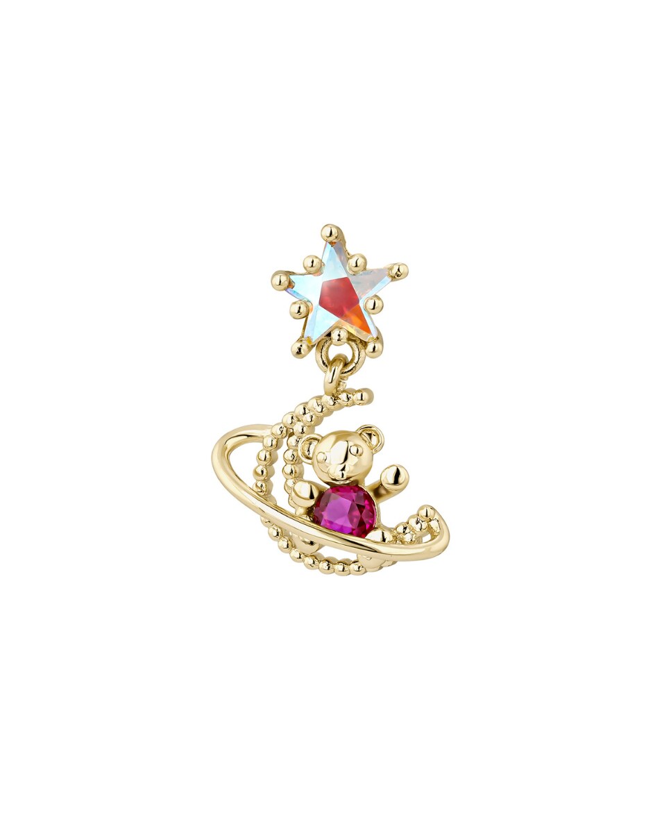 Piercing Pink Galaxy de plata bañada en oro 18k Rosa-1