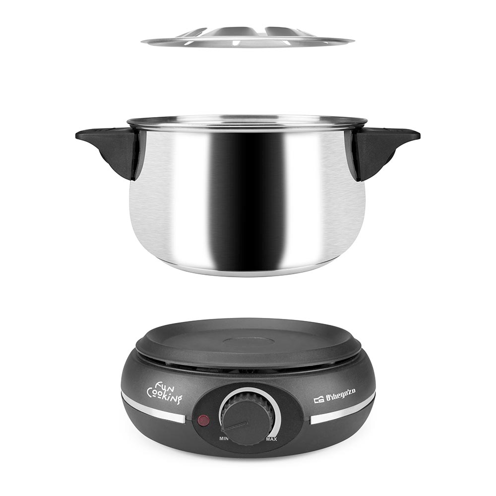 Fondue eléctrica Orbegozo FDR 14 1,4 litros de capacidad 1500 W - Plata Plata-3