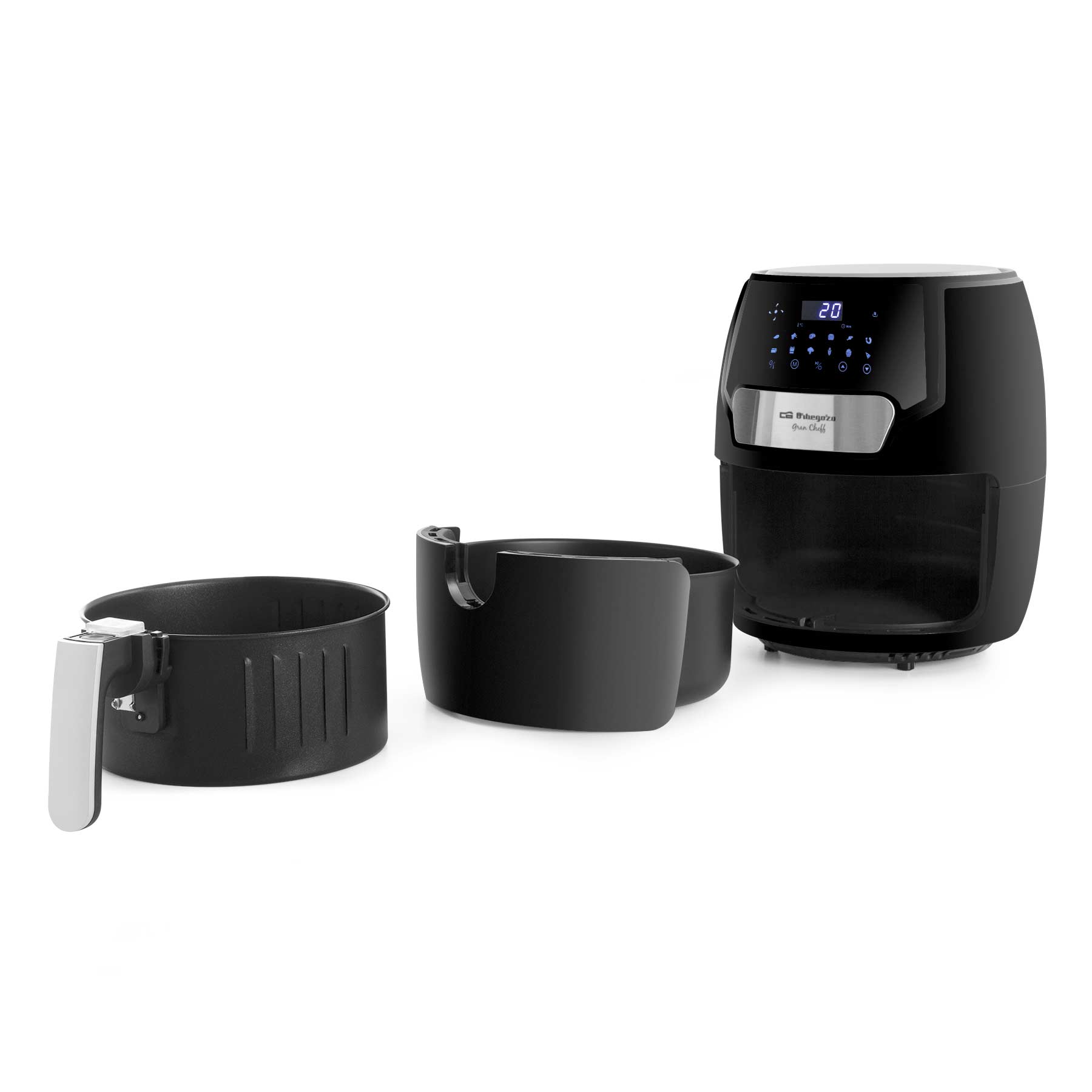 Freidora de aire sin aceite Orbegozo FDR 65 con capacidad para 4 litros - Negro Negro-5