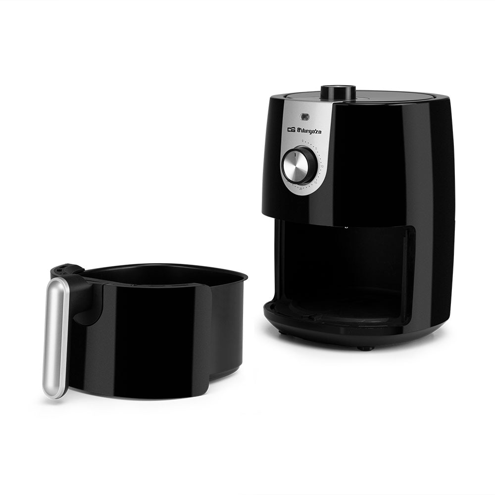 Freidora de aire sin aceite Orbegozo FDR 27 con capacidad para 2,5 litros - Negro Negro-3